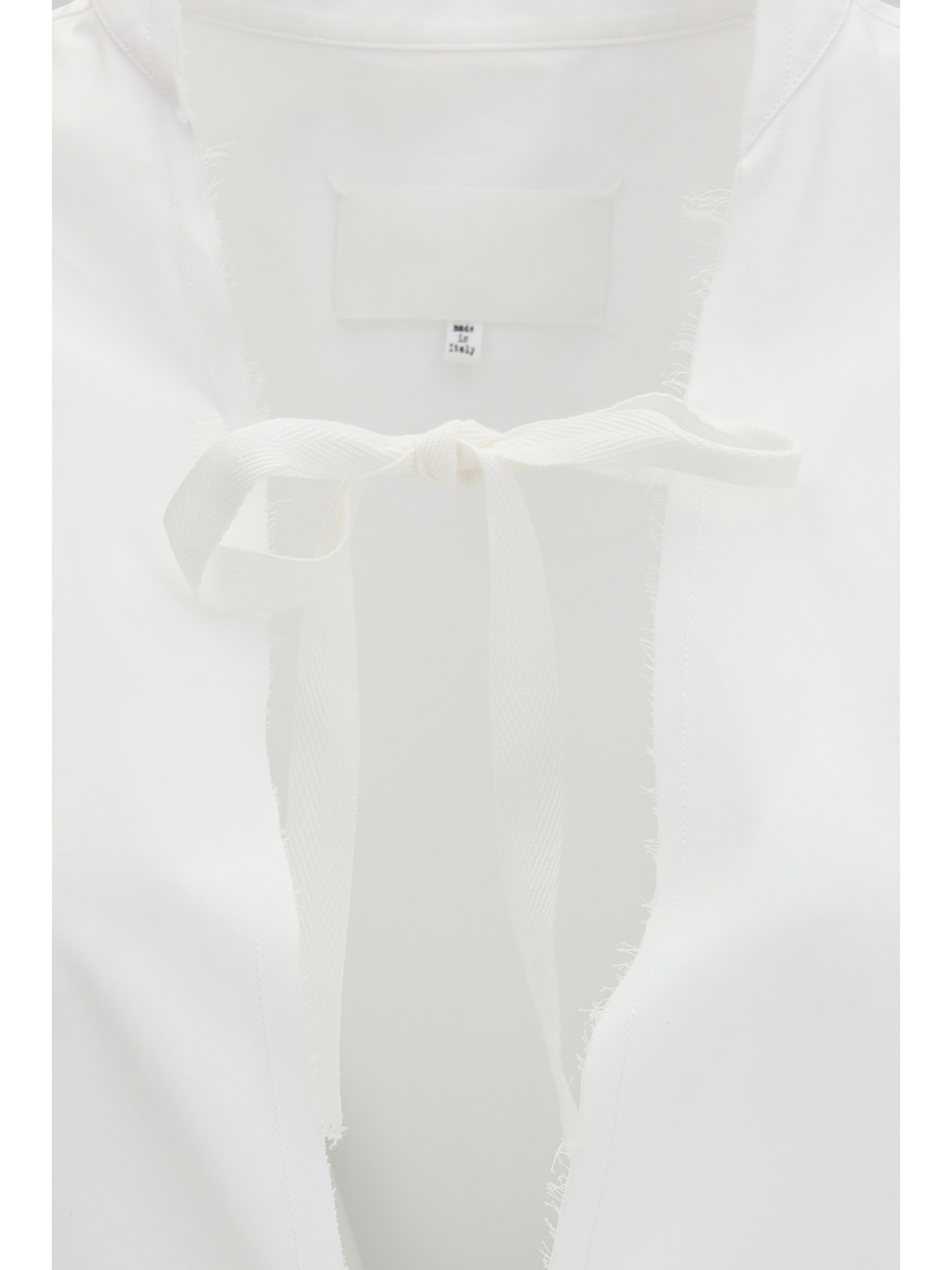 Raw-edge cotton mini Dress