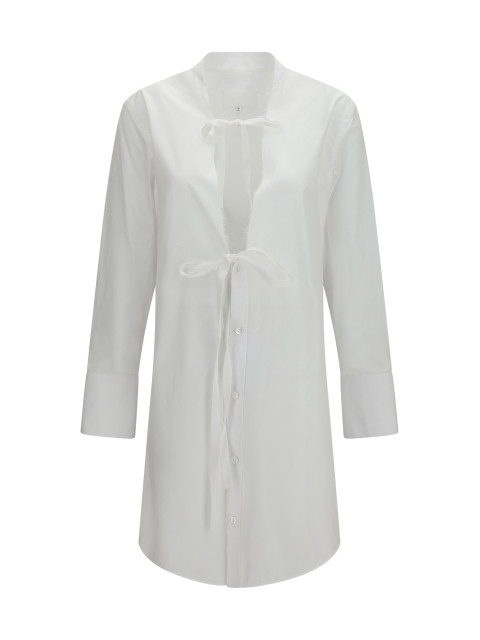 Raw-edge cotton mini Dress