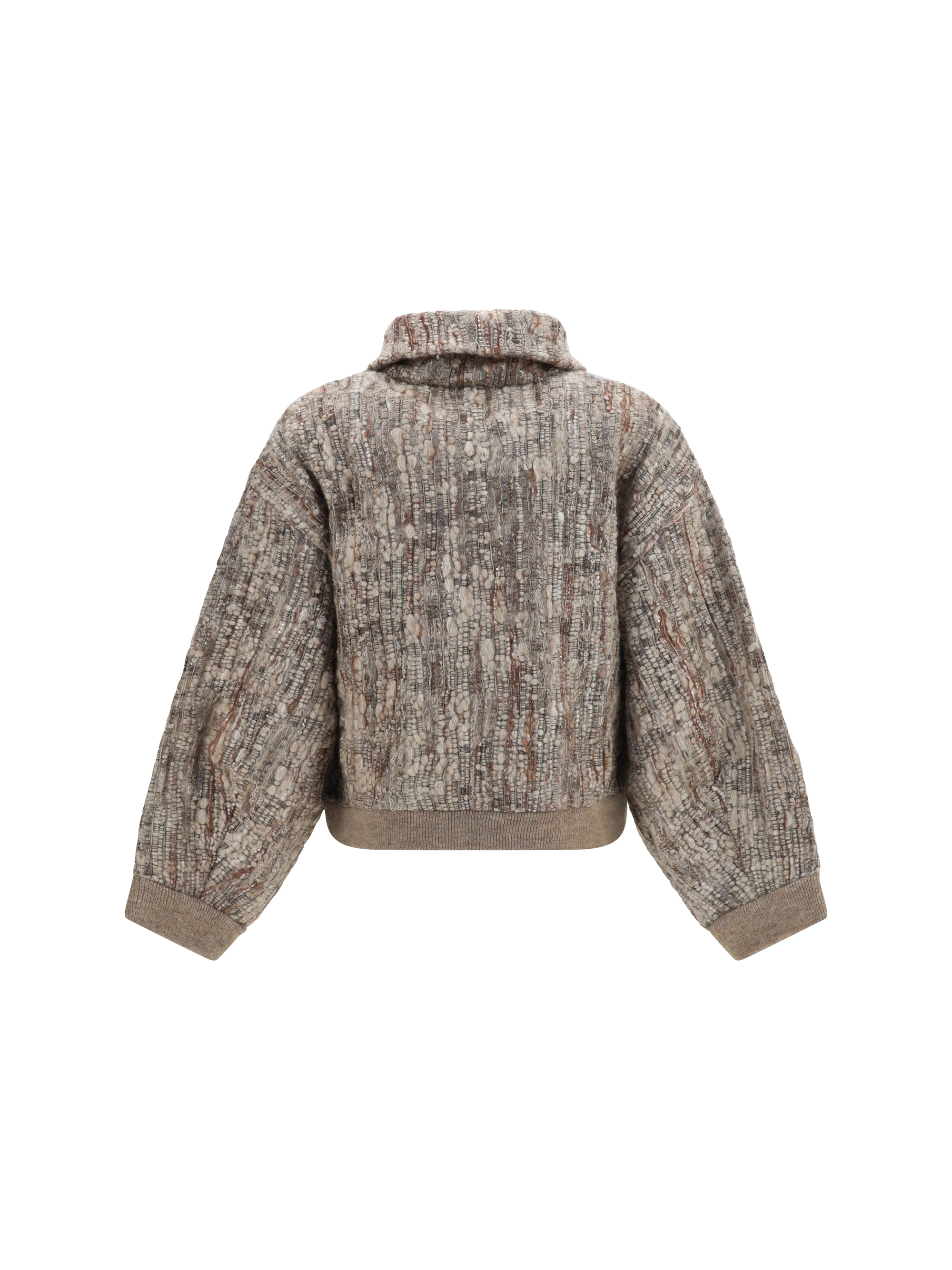 Perforated zip Cardigan