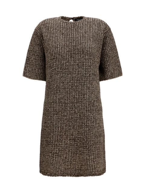 Sequin-effect tweed Dress