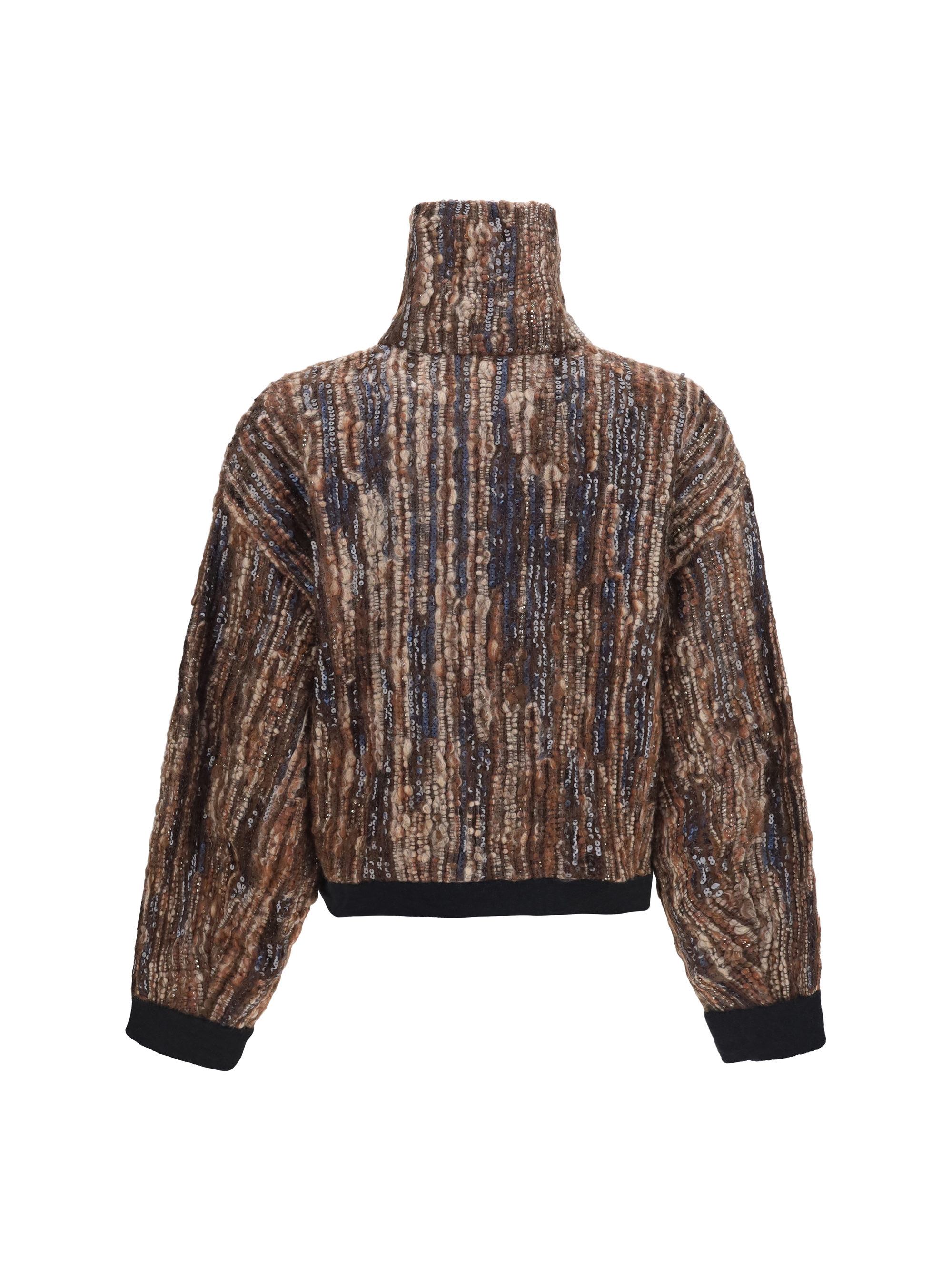 Perforated zip Cardigan