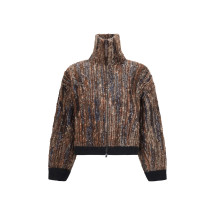 Perforated zip Cardigan