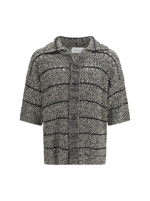Mouliné texture knit Shirt