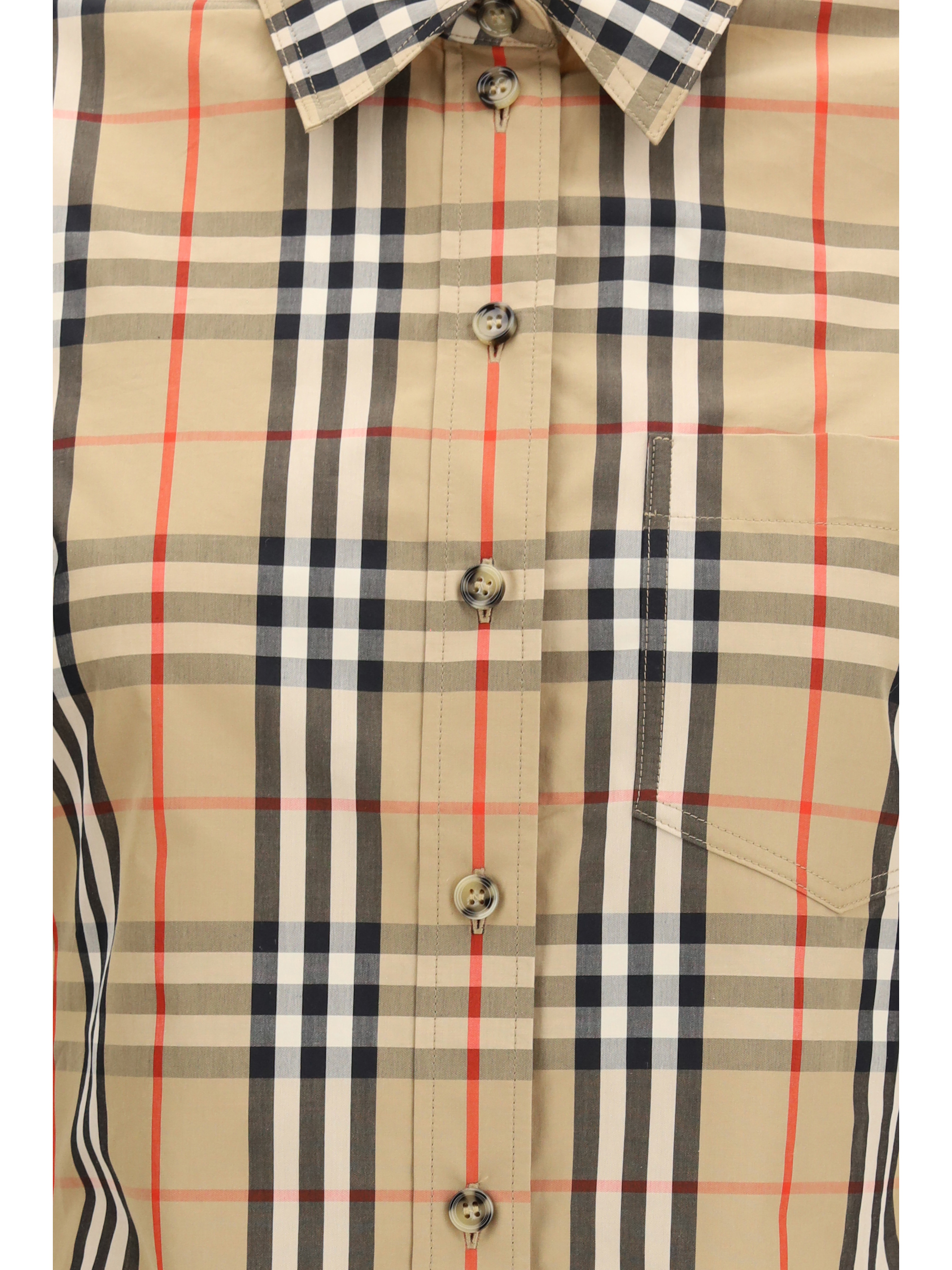 Stretch cotton Check Shirt