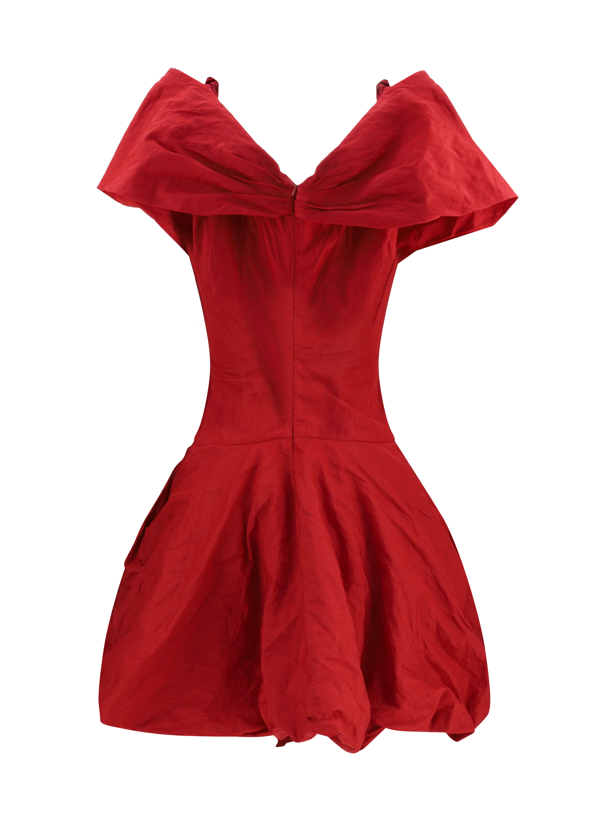 Draped shawl-collar midi Dress