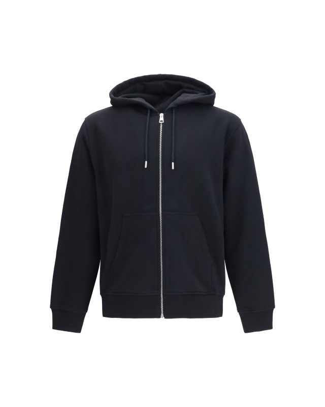 Photographic Negative print fleece zip Hoodie