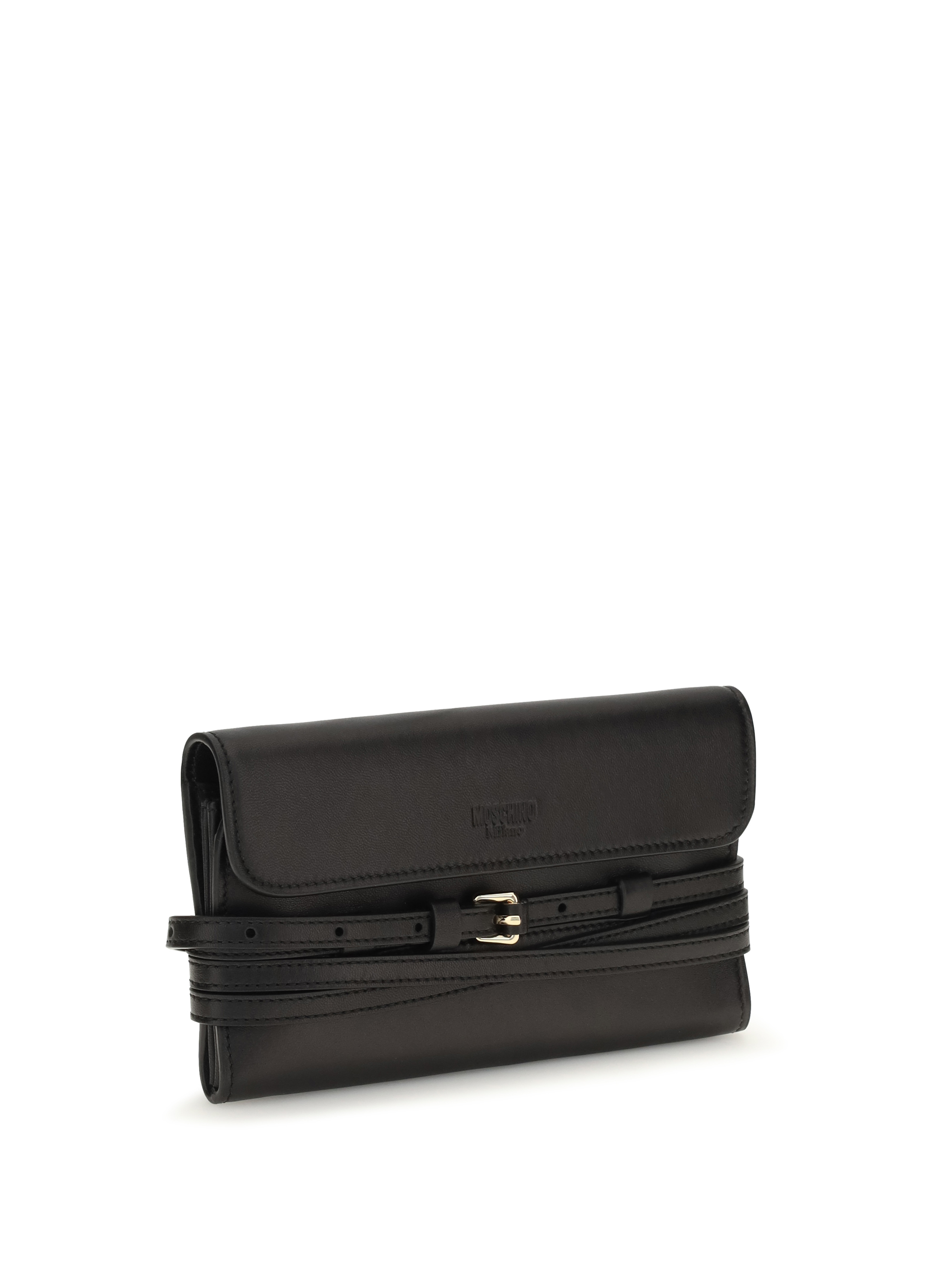 Leather Wallet with buckle detail