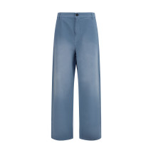 Garment-dyed wide-leg Pants