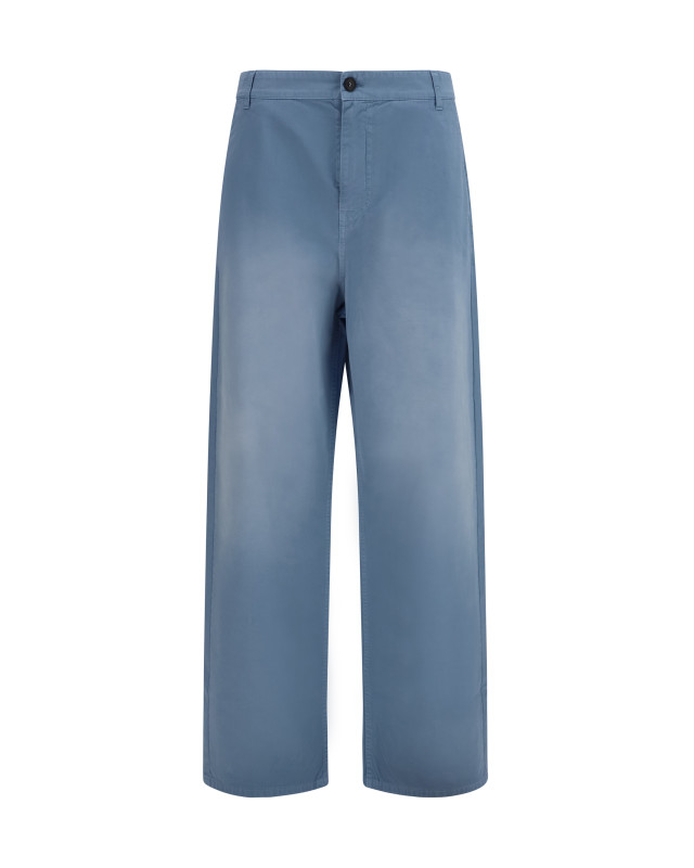 Garment-dyed wide-leg Pants