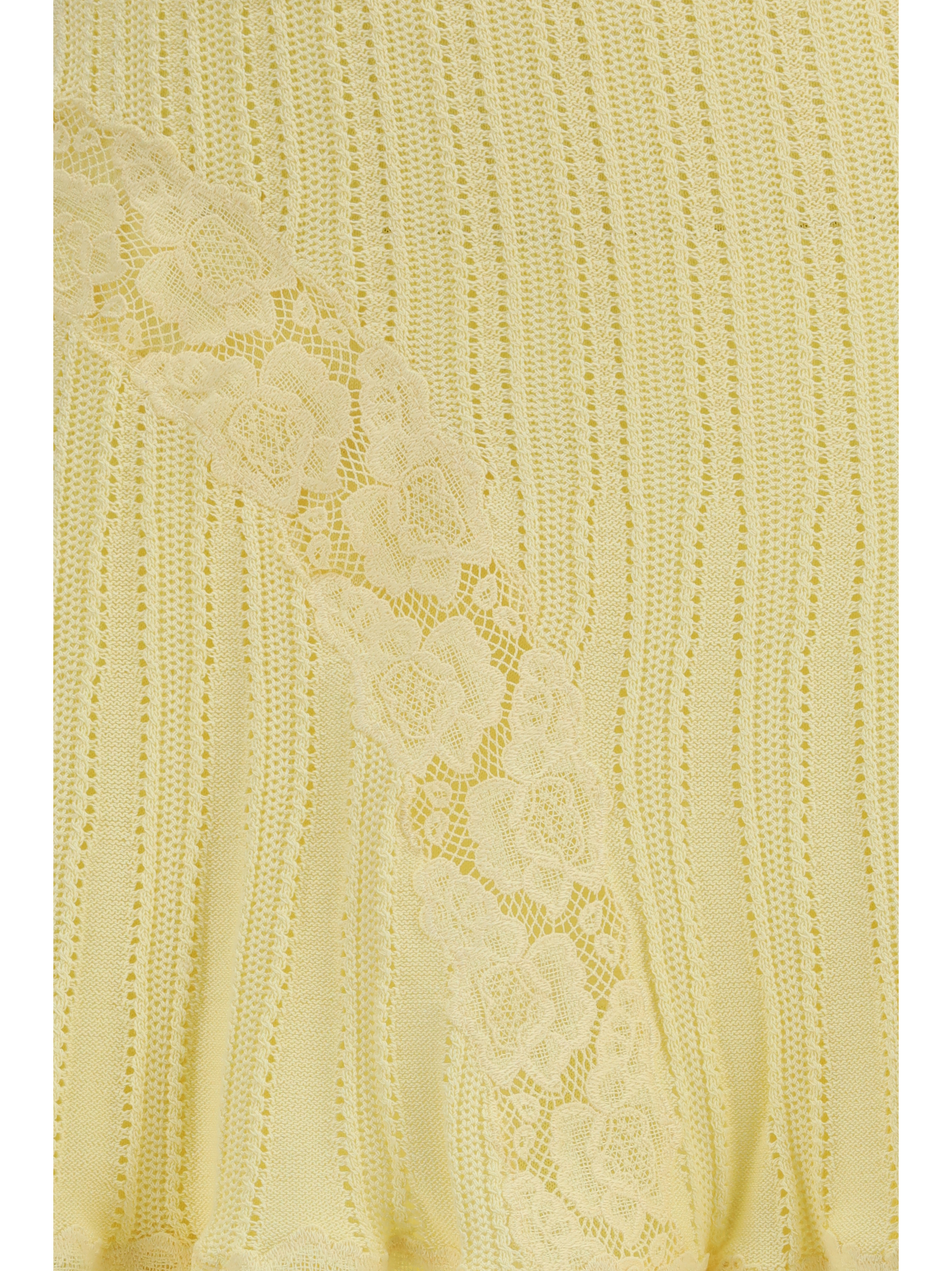 Pointelle knit mini Skirt