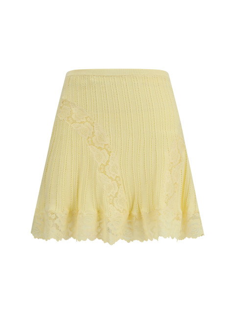 Pointelle knit mini Skirt