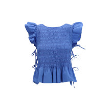 Ruched cotton Top with side bows