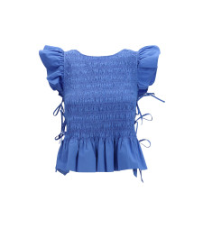 Ruched cotton Top with side bows