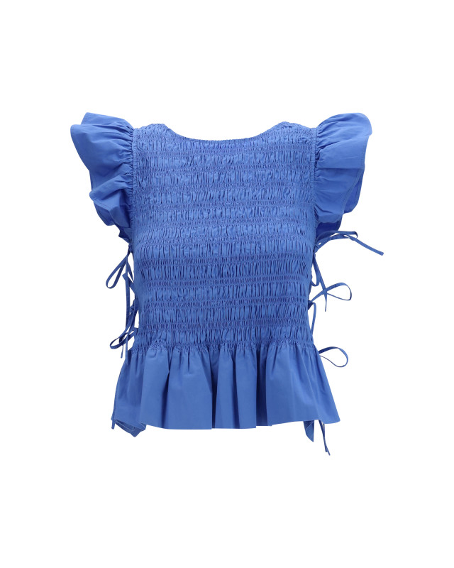 Ruched cotton Top with side bows