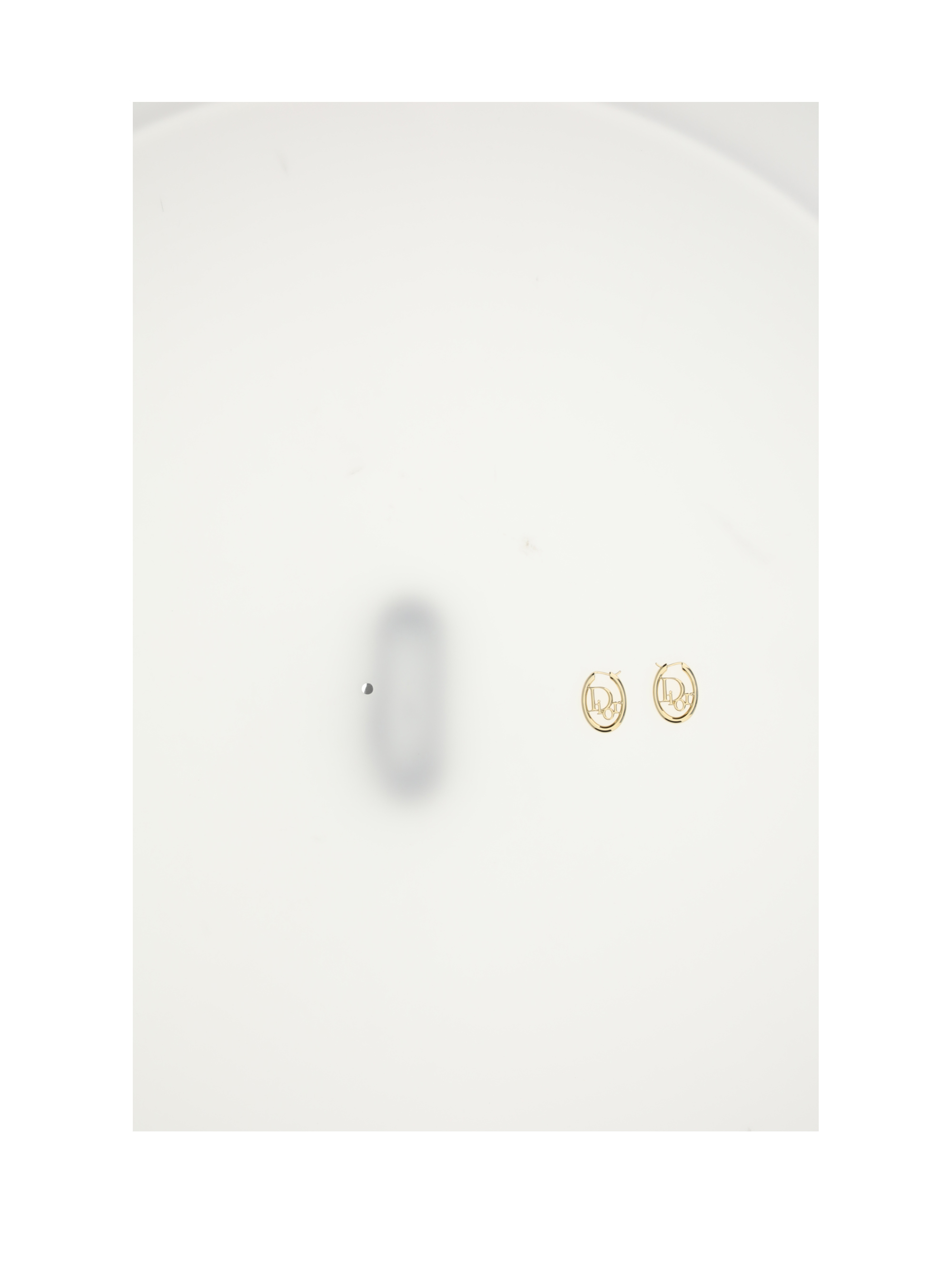 DIOR OBLIQUE HOOP EARRINGS