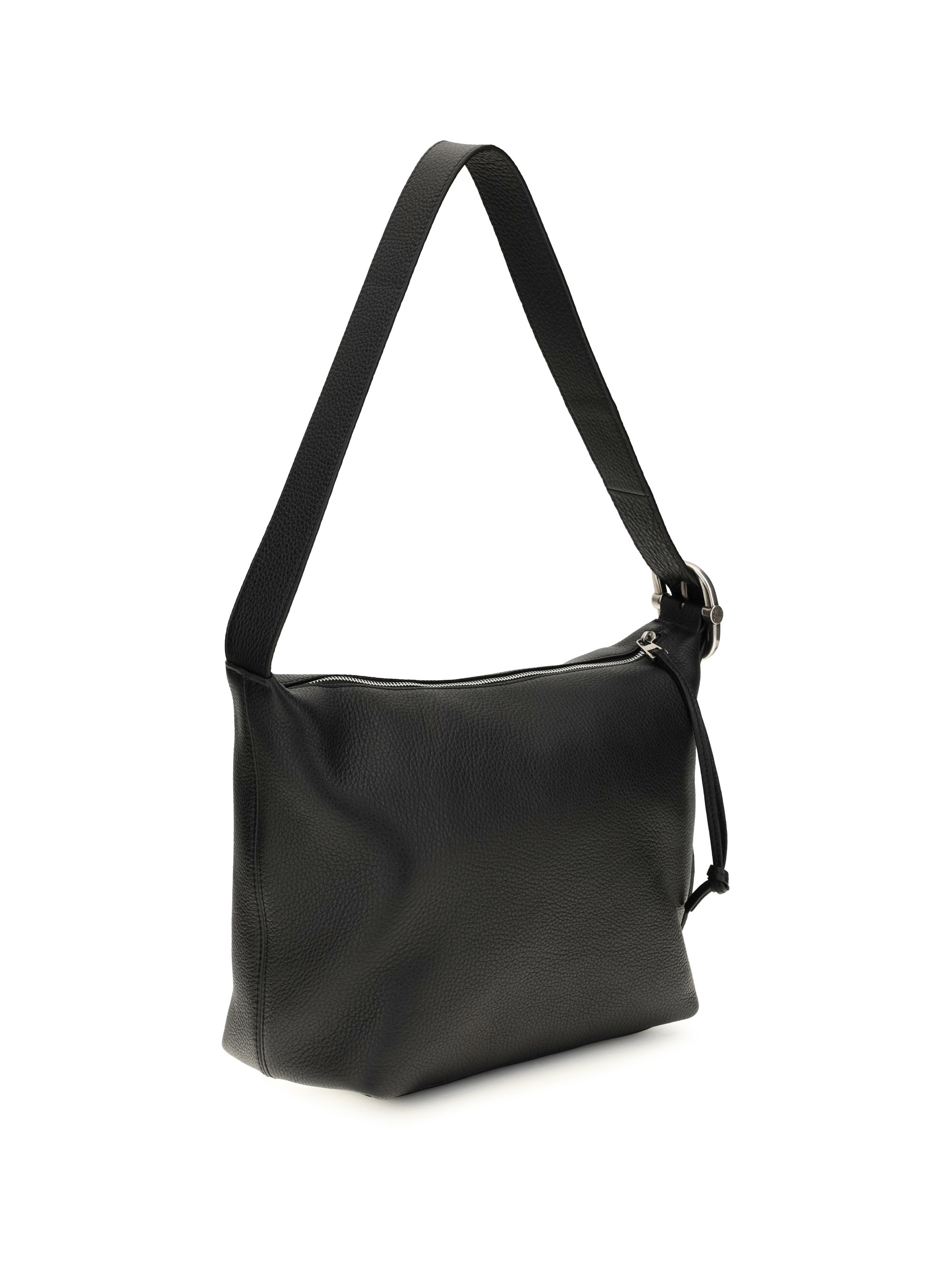 Medium Loop Hobo Bag in grained calfskin