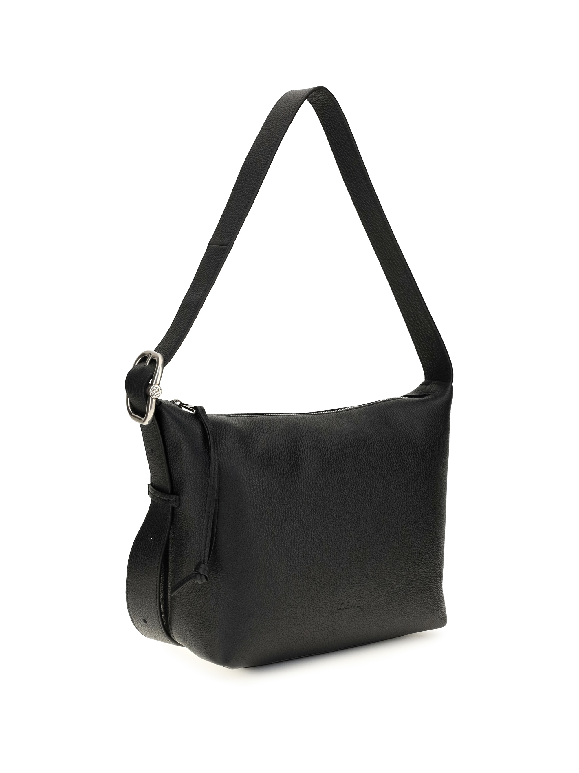 Medium Loop Hobo Bag in grained calfskin