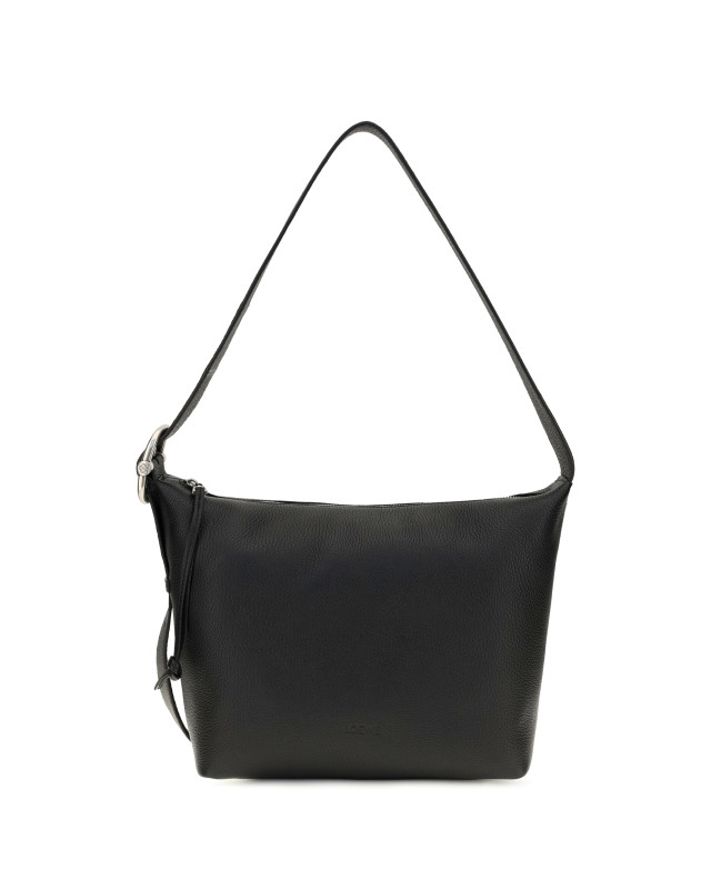 Medium Loop Hobo Bag in grained calfskin