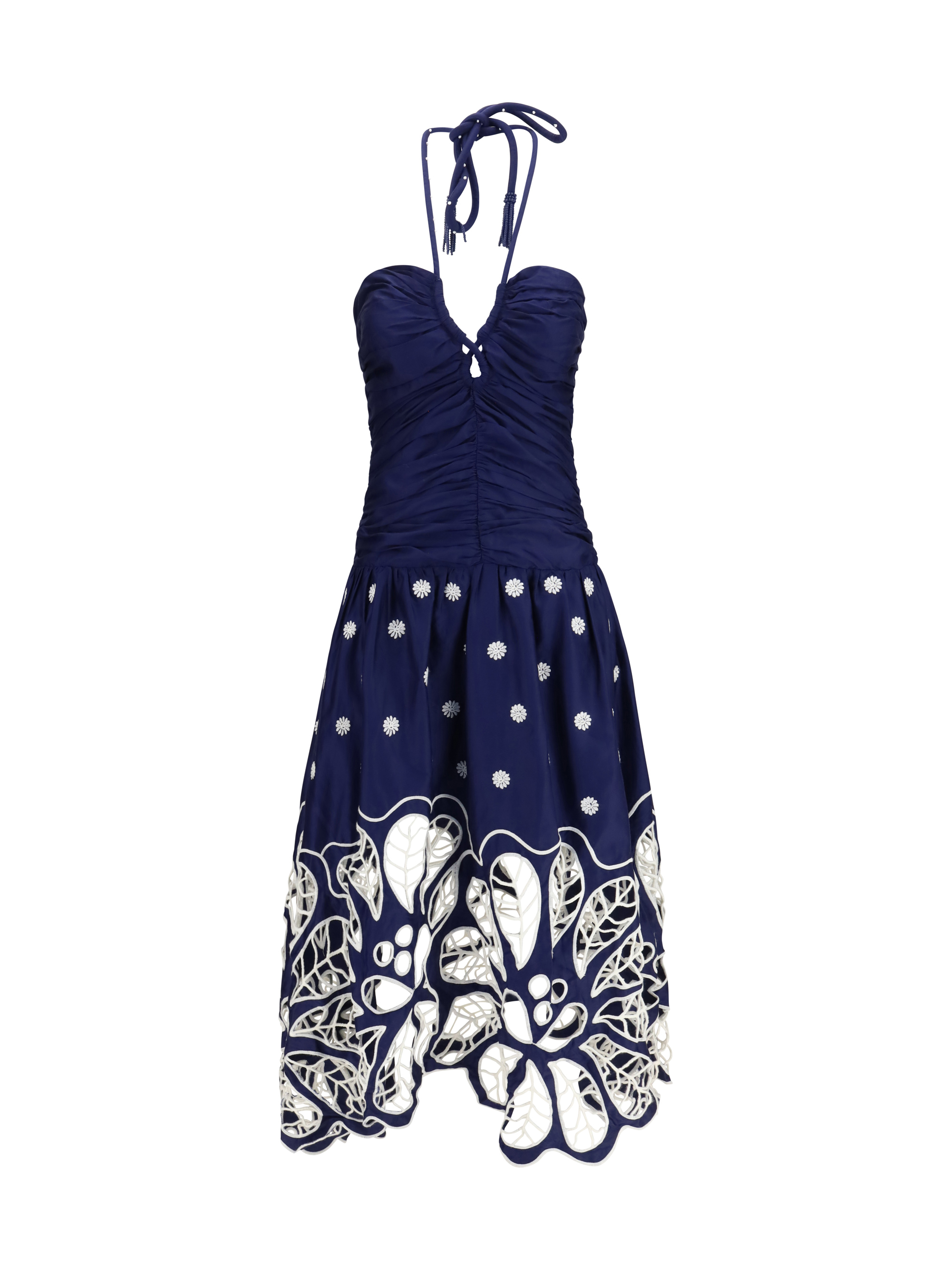 Richelieu embroidered midi Dress