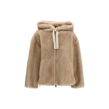 Hooded Jacket in eco-fur