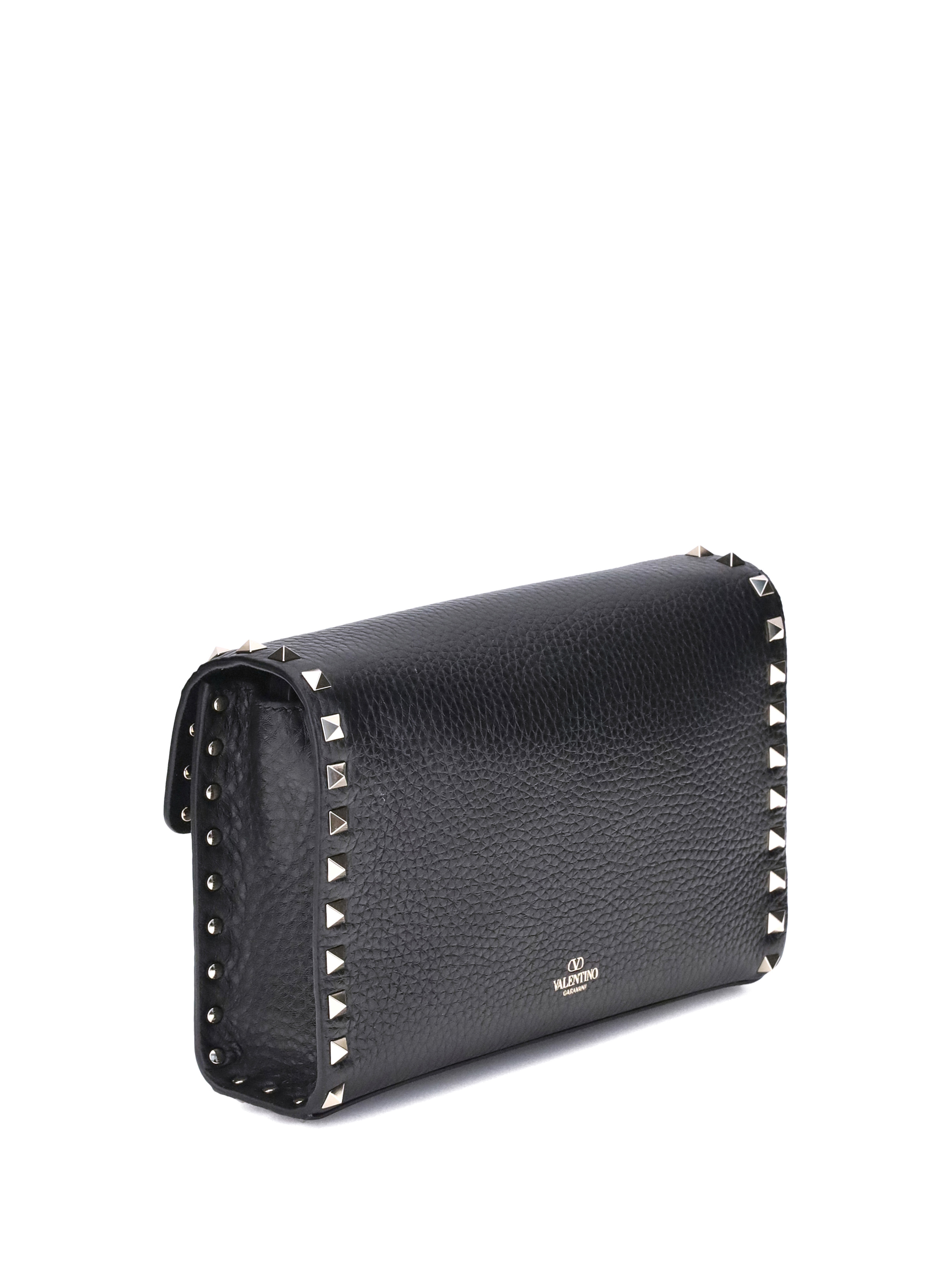 Rockstud mini Shoulder Bag in garnet calfskin