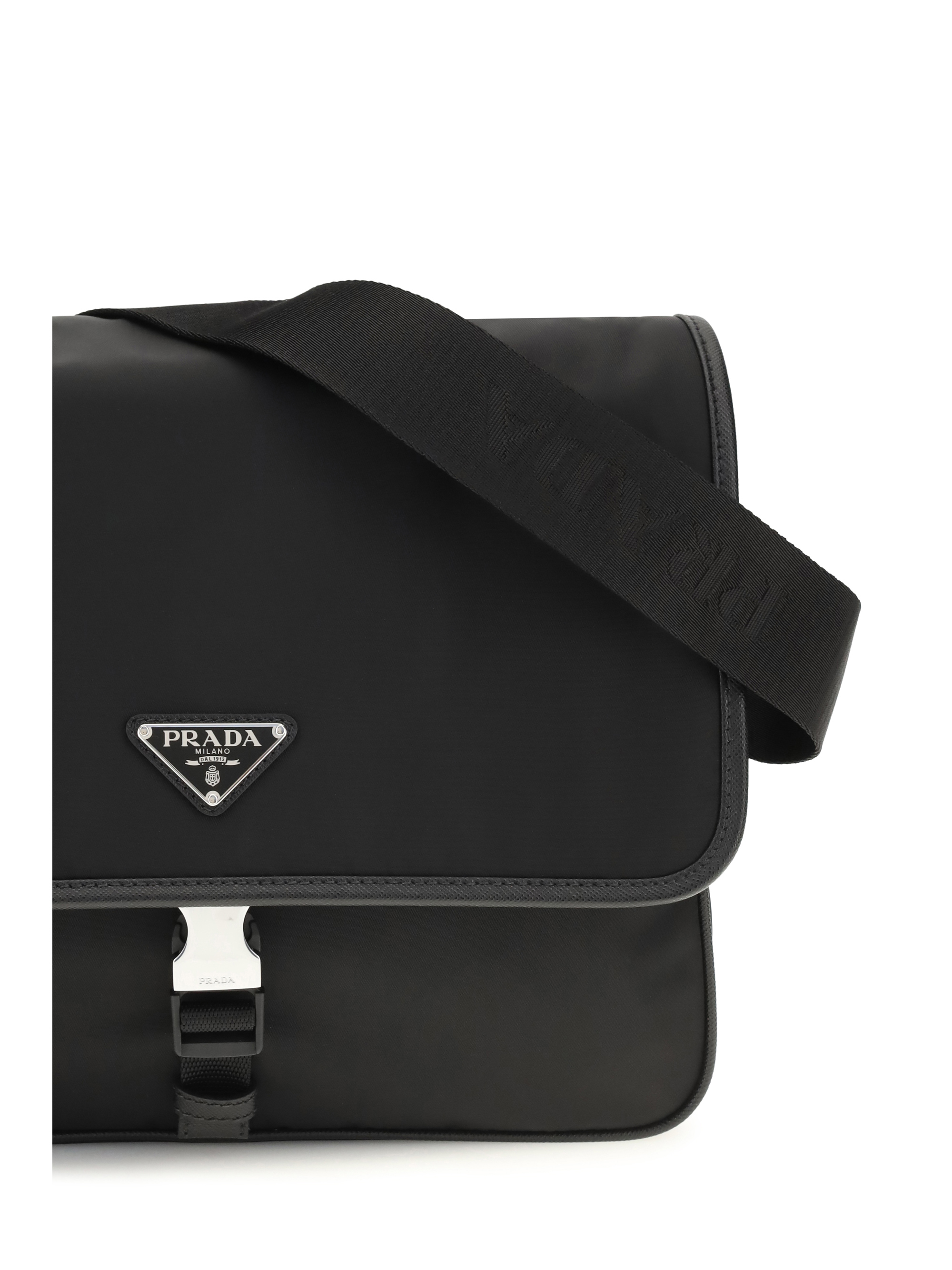 Re-Nylon and Saffiano Shoulder Bag