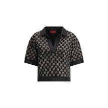 Wool lamé tweed Top