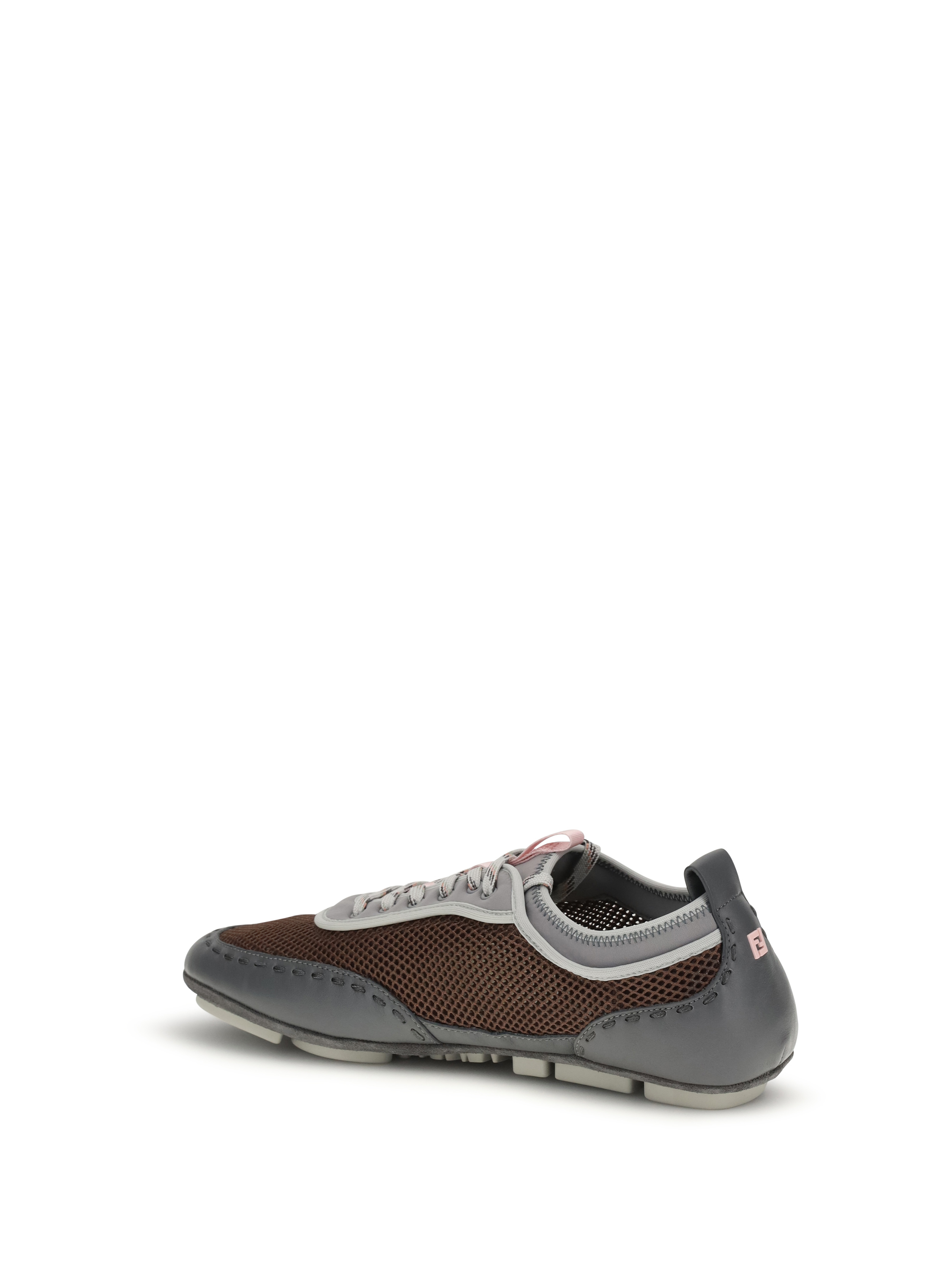 Leather and mesh Sneakers by Fendi