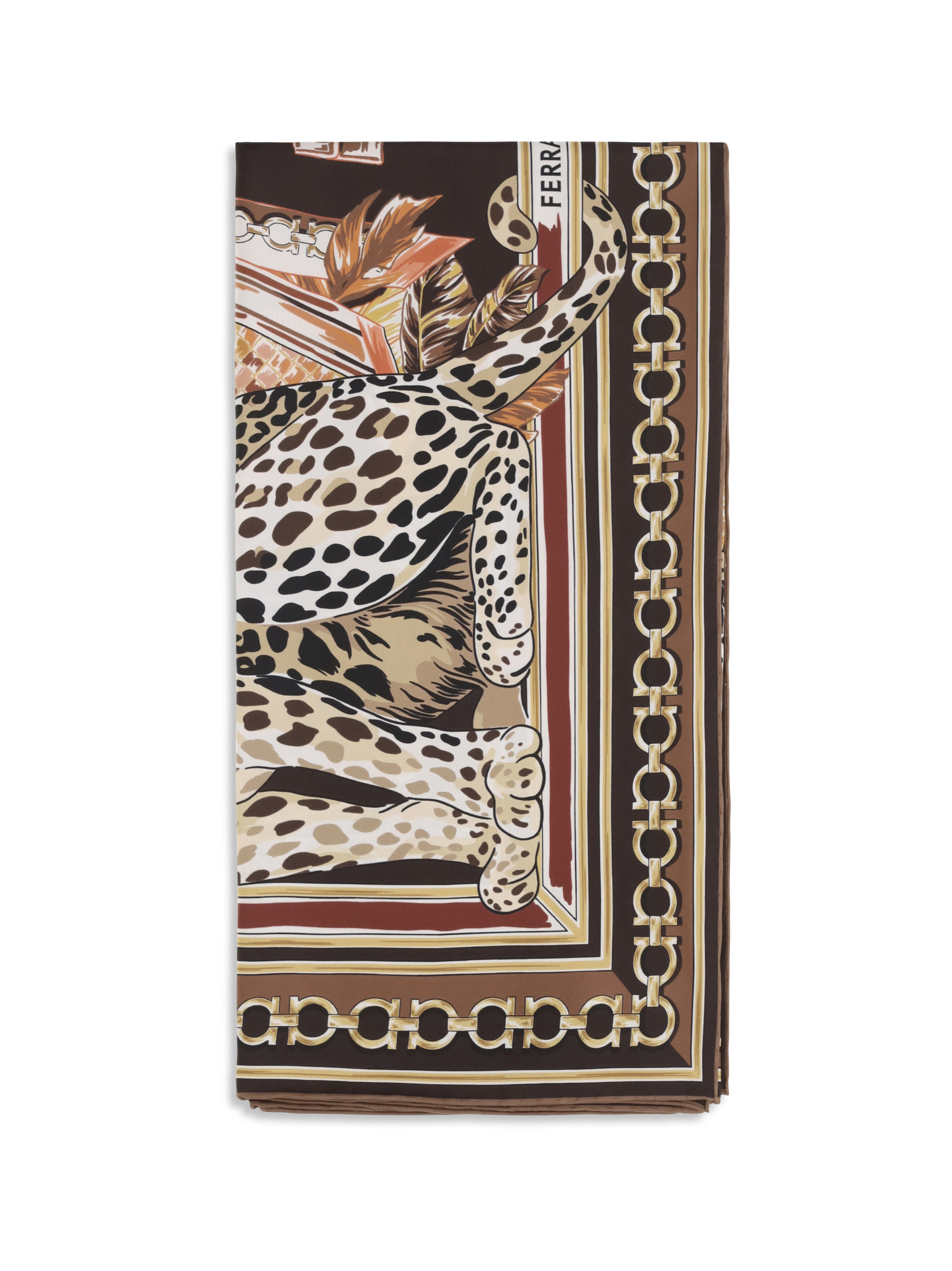 Leopard-print silk Scarf