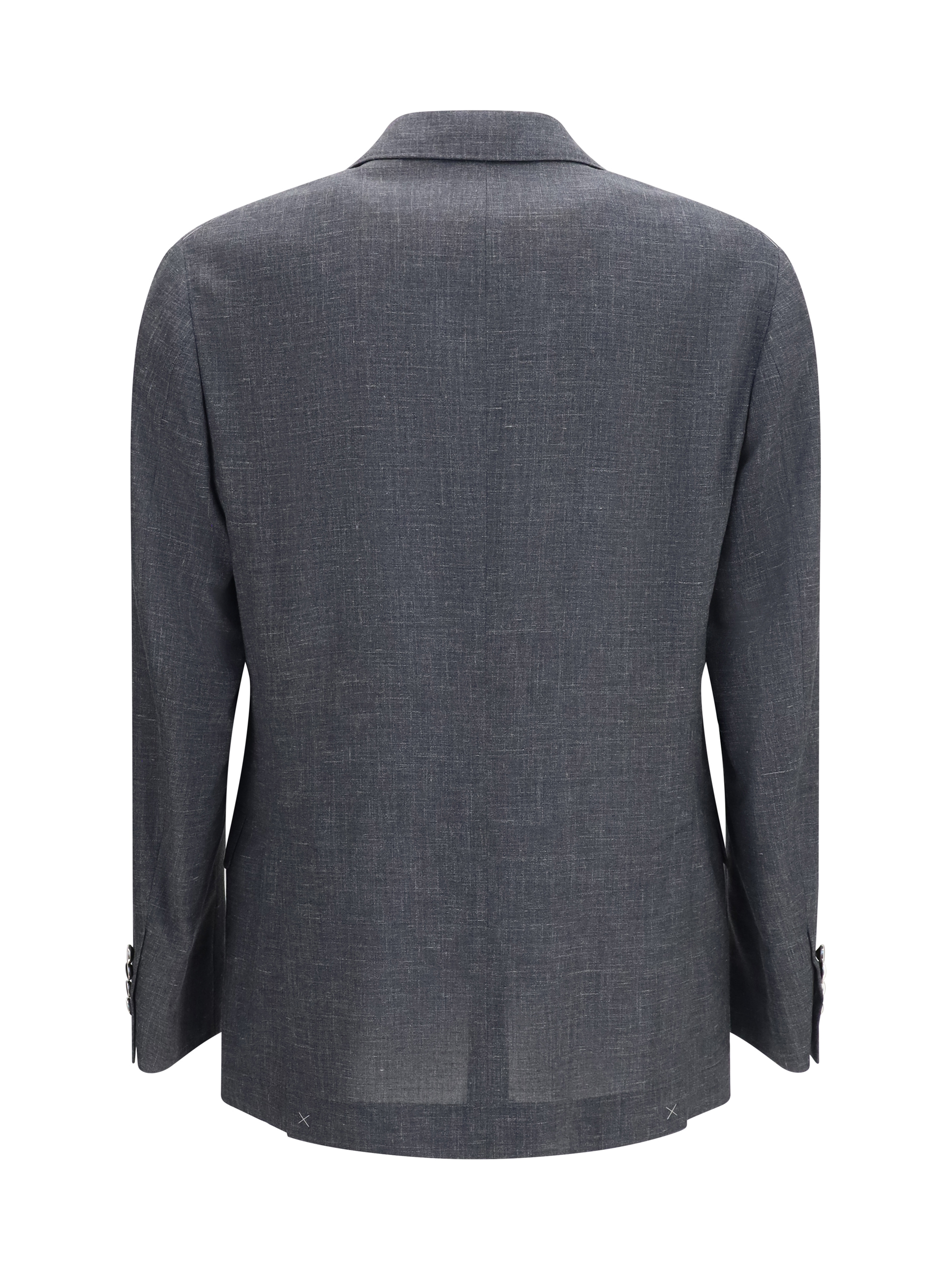 Deconstructed Jacket in flame-textured wool, silk, and linen