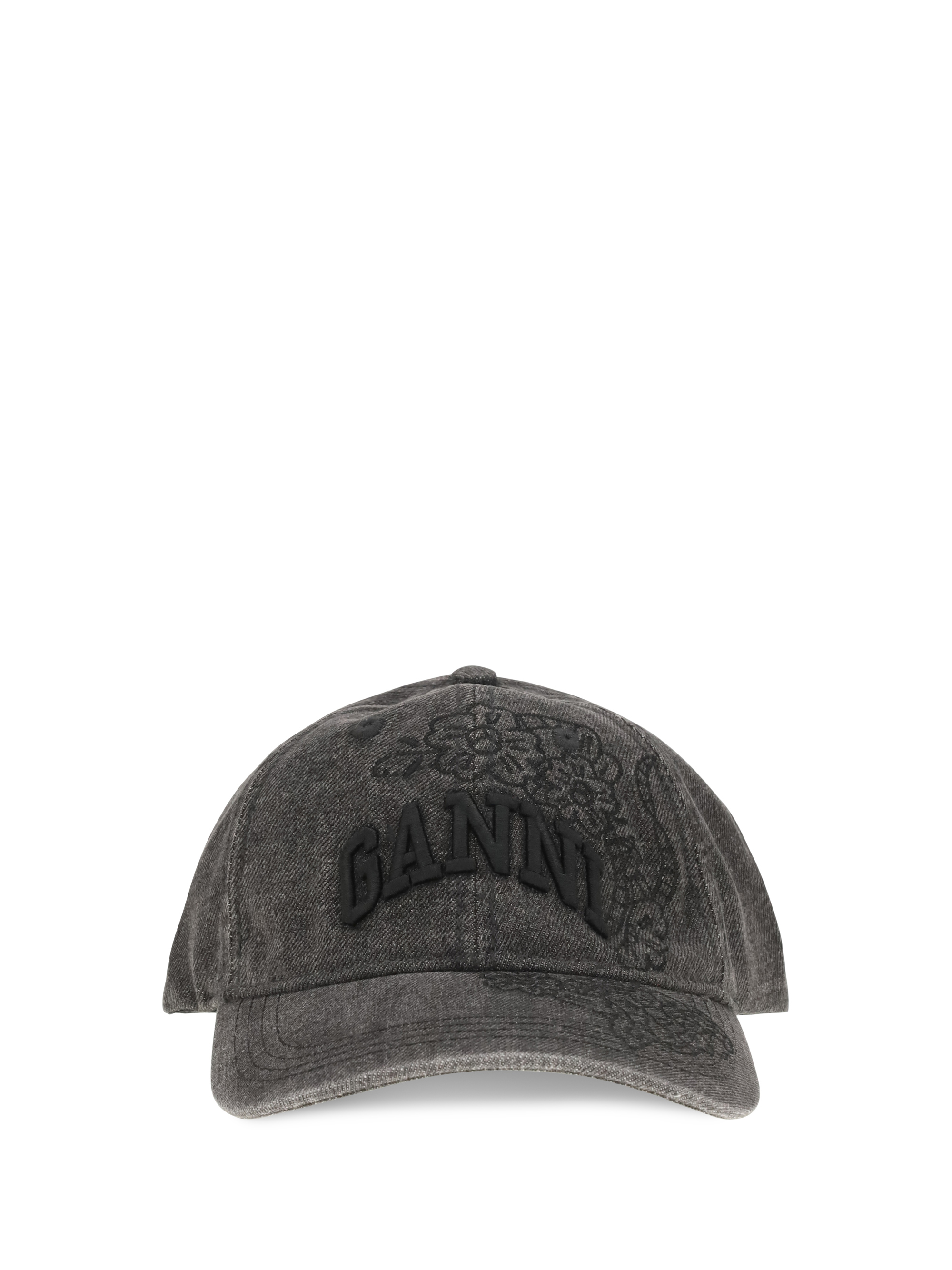 Baseball Cap in embroidered denim