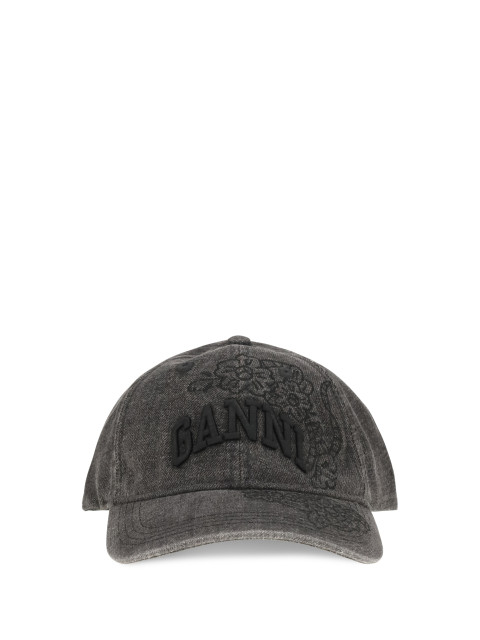 Baseball Cap in embroidered denim