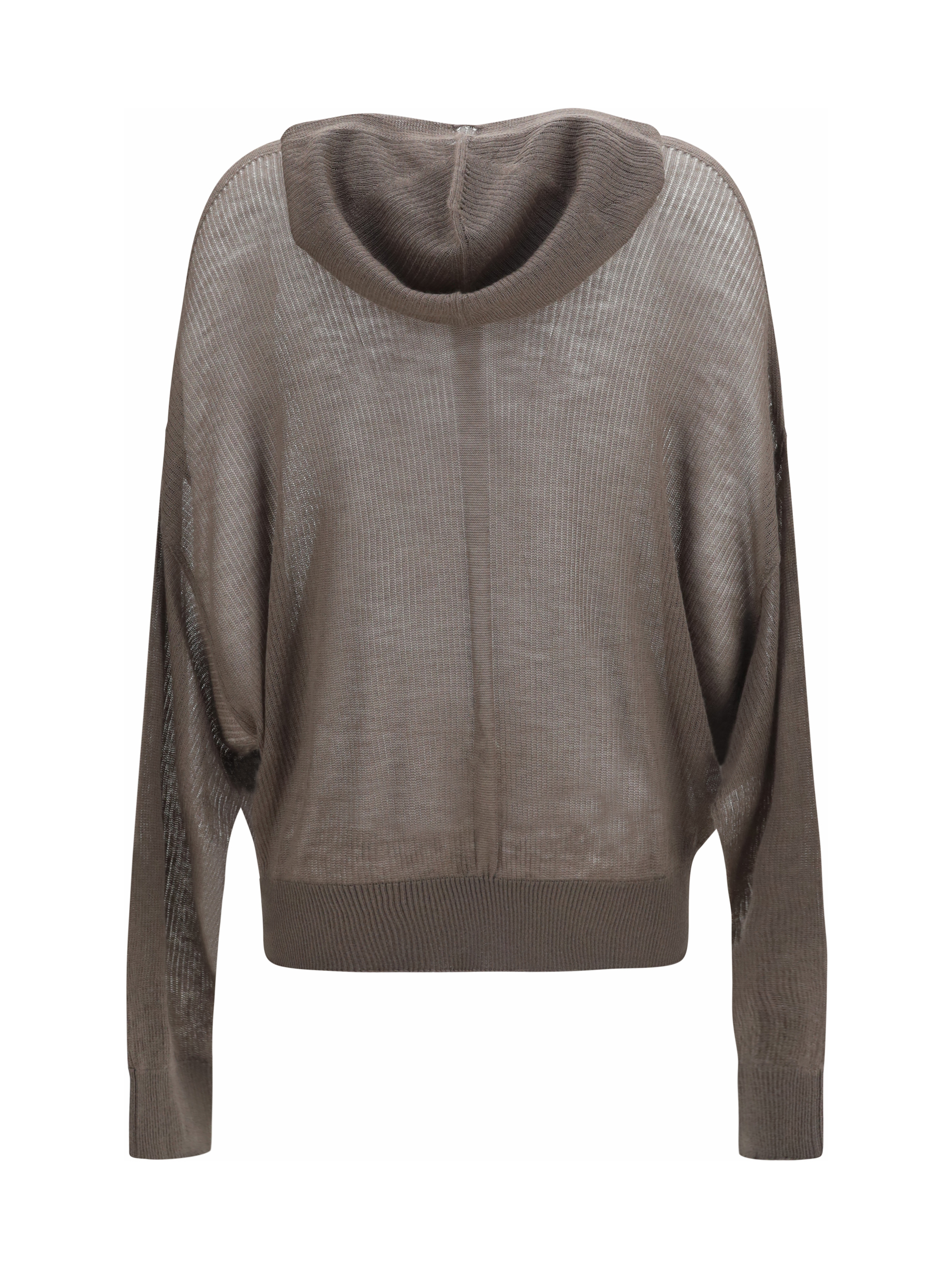 Semi-sheer knit Hoodie