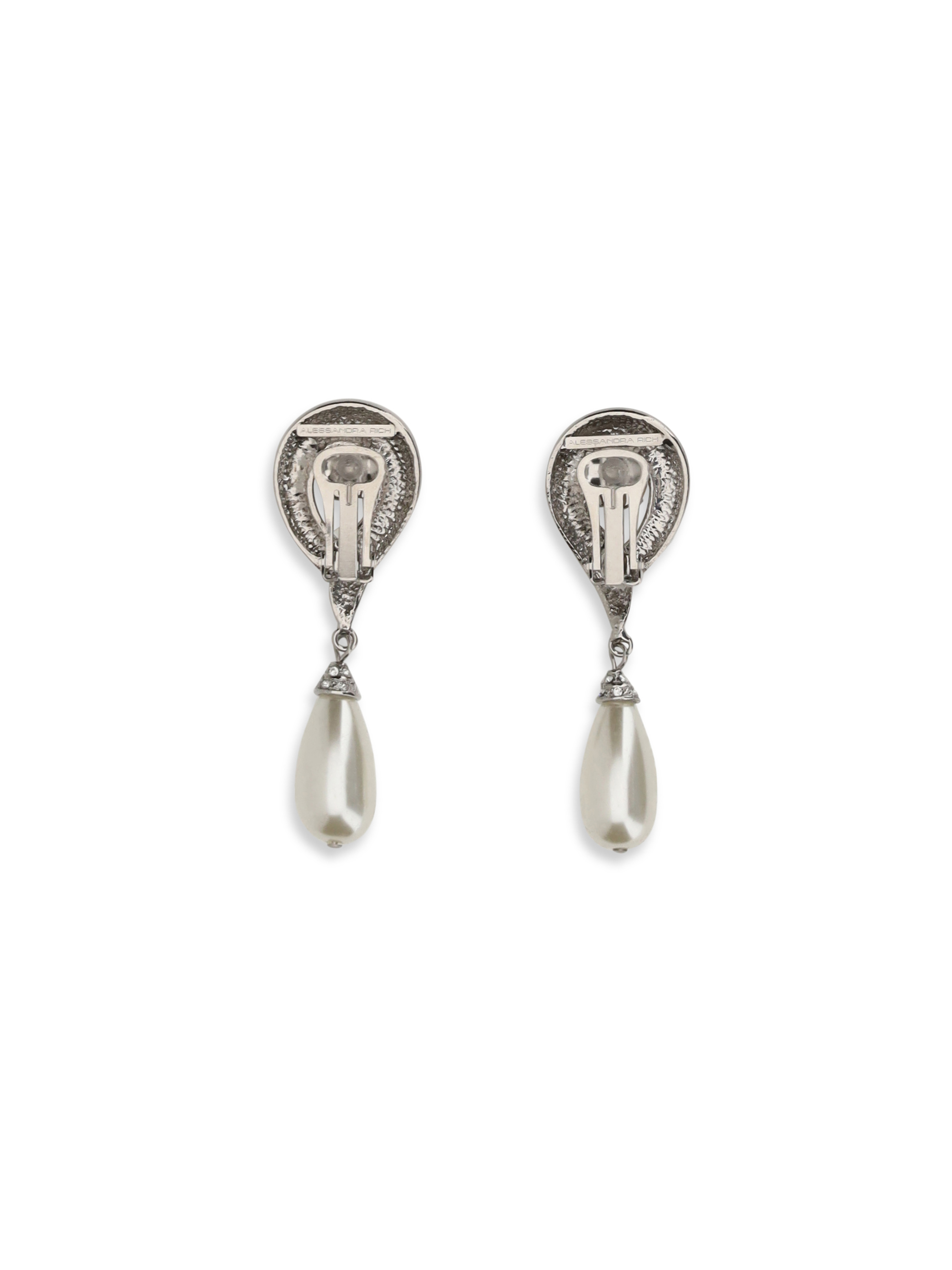 Crystal Earrings with pearl pendants