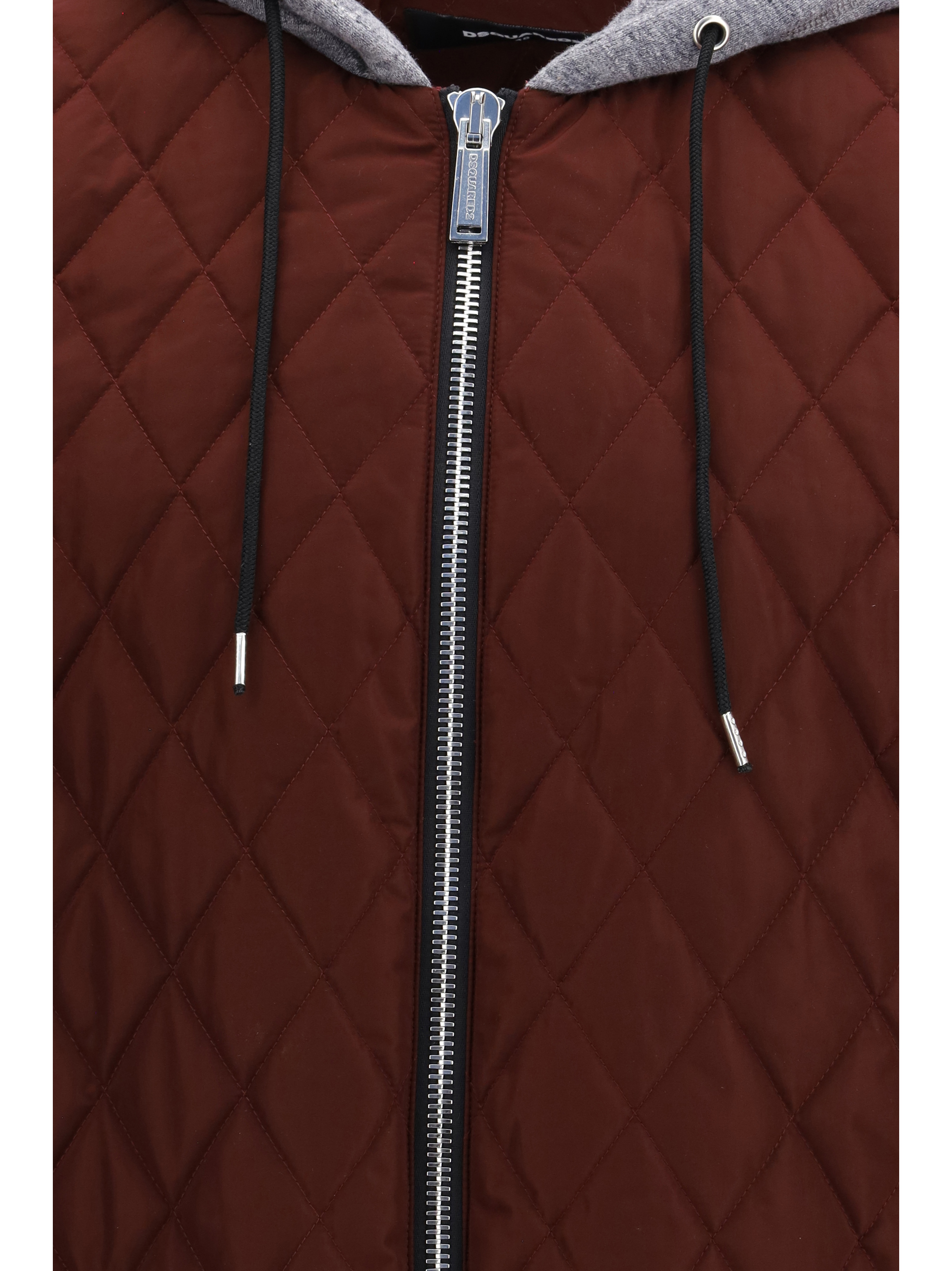 Quilted hooded Bomber Jacket