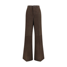 Wide-leg suede Pants
