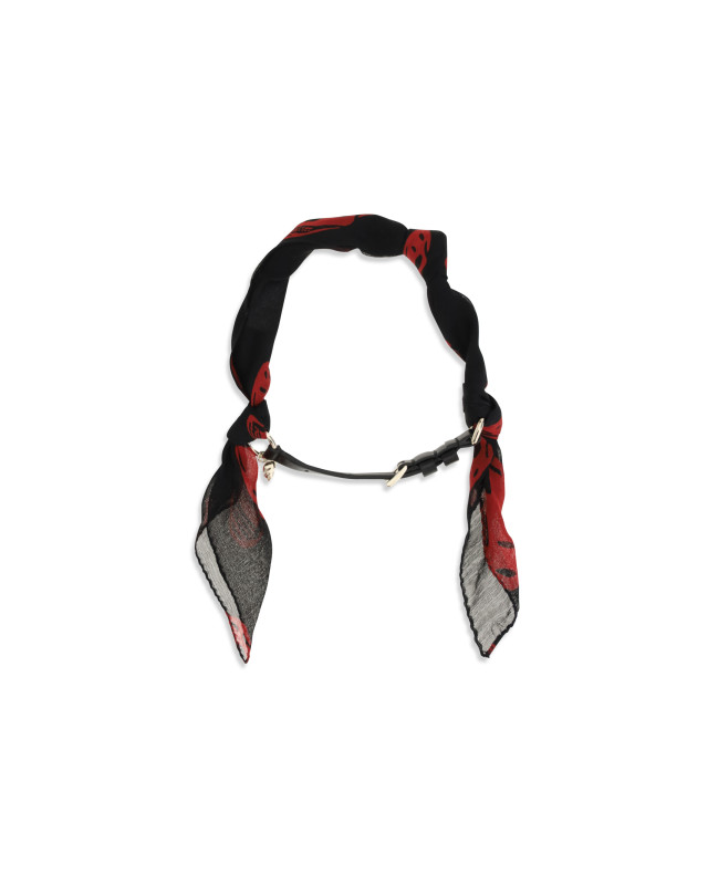 Double-wrap Skull Scarf Bracelet
