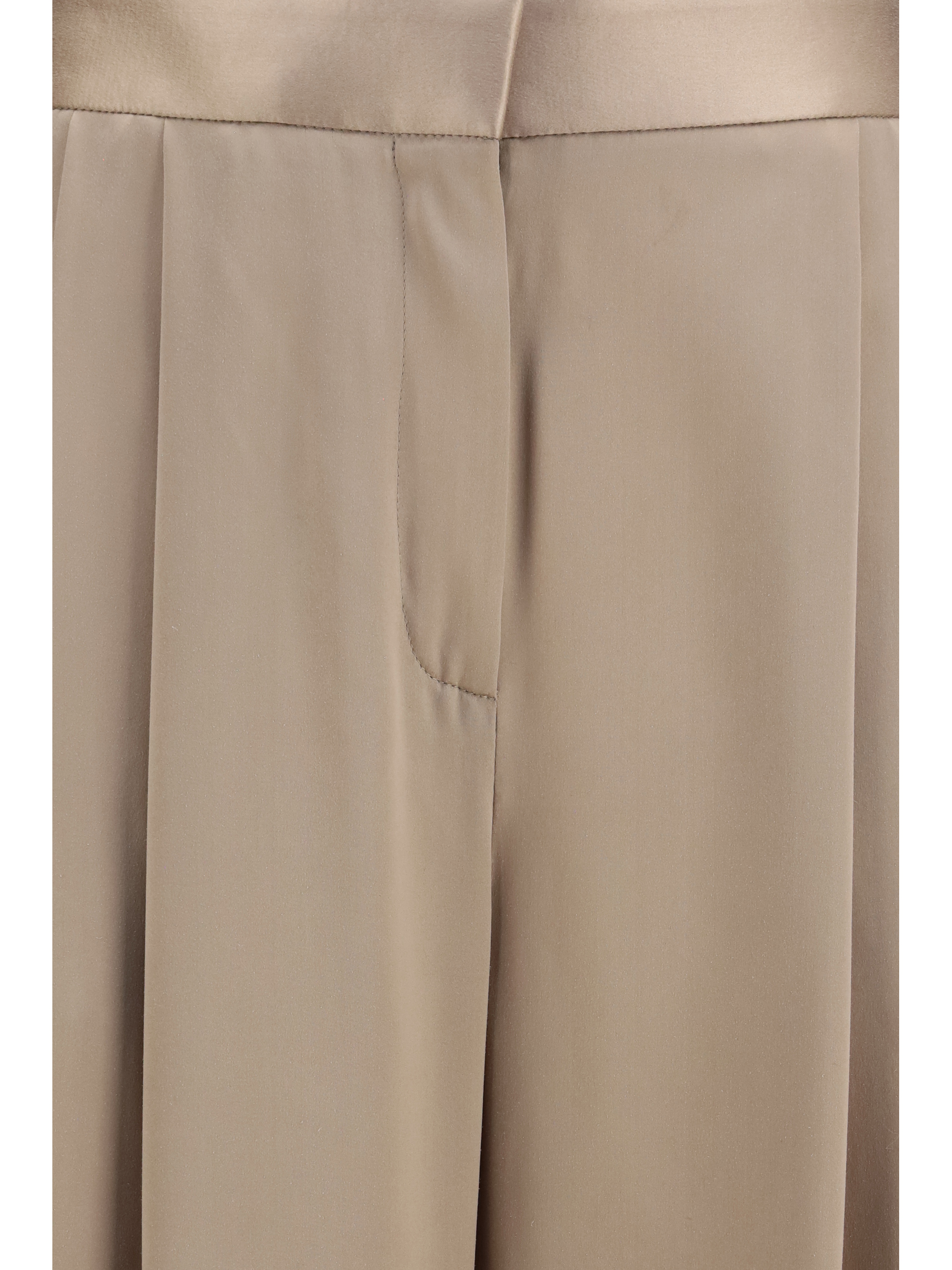 Straight silk Pants