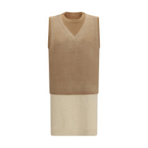 Double-layer wool Knit Vest