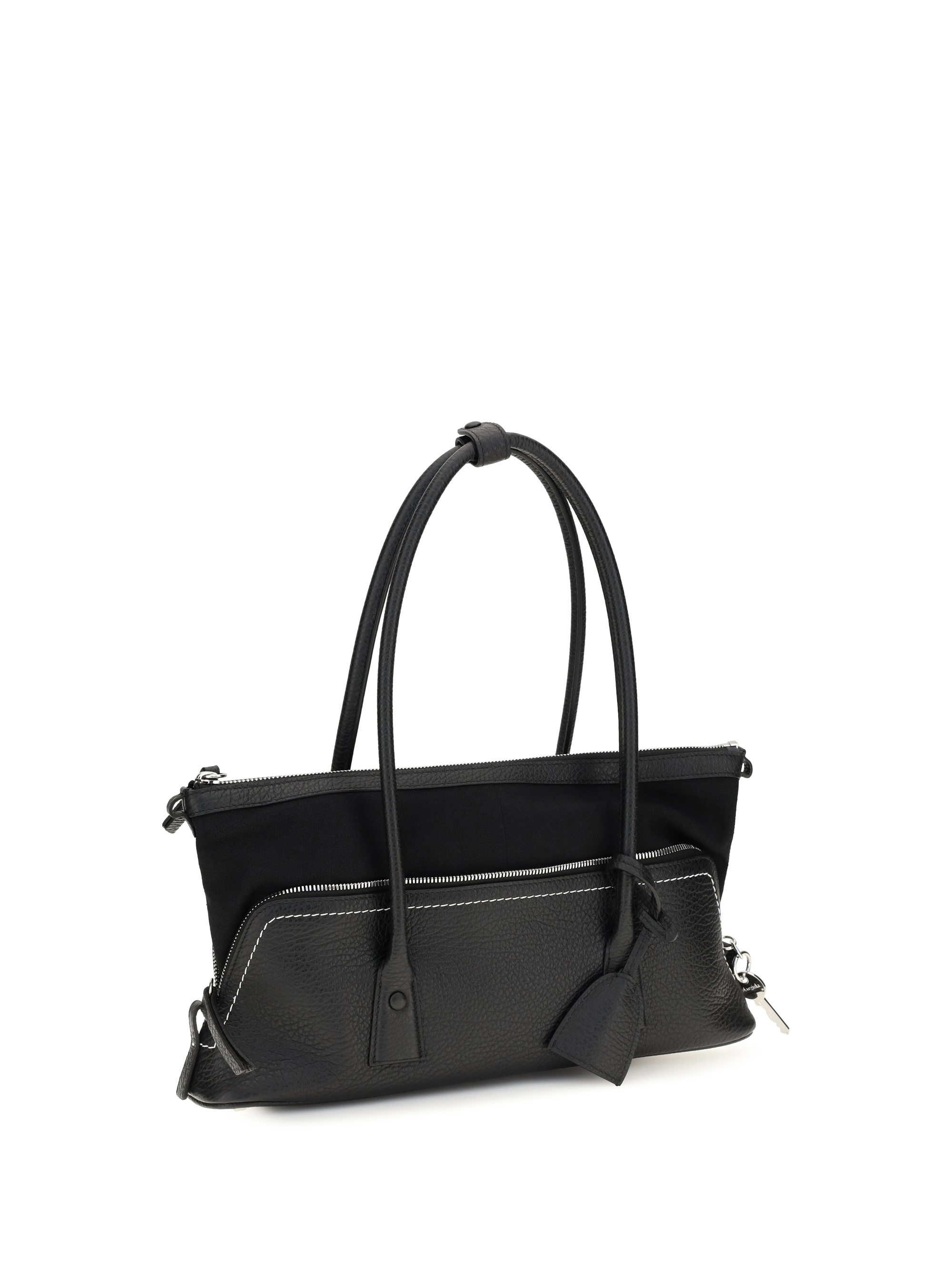 5AC Shoulder Bag in leather with logo