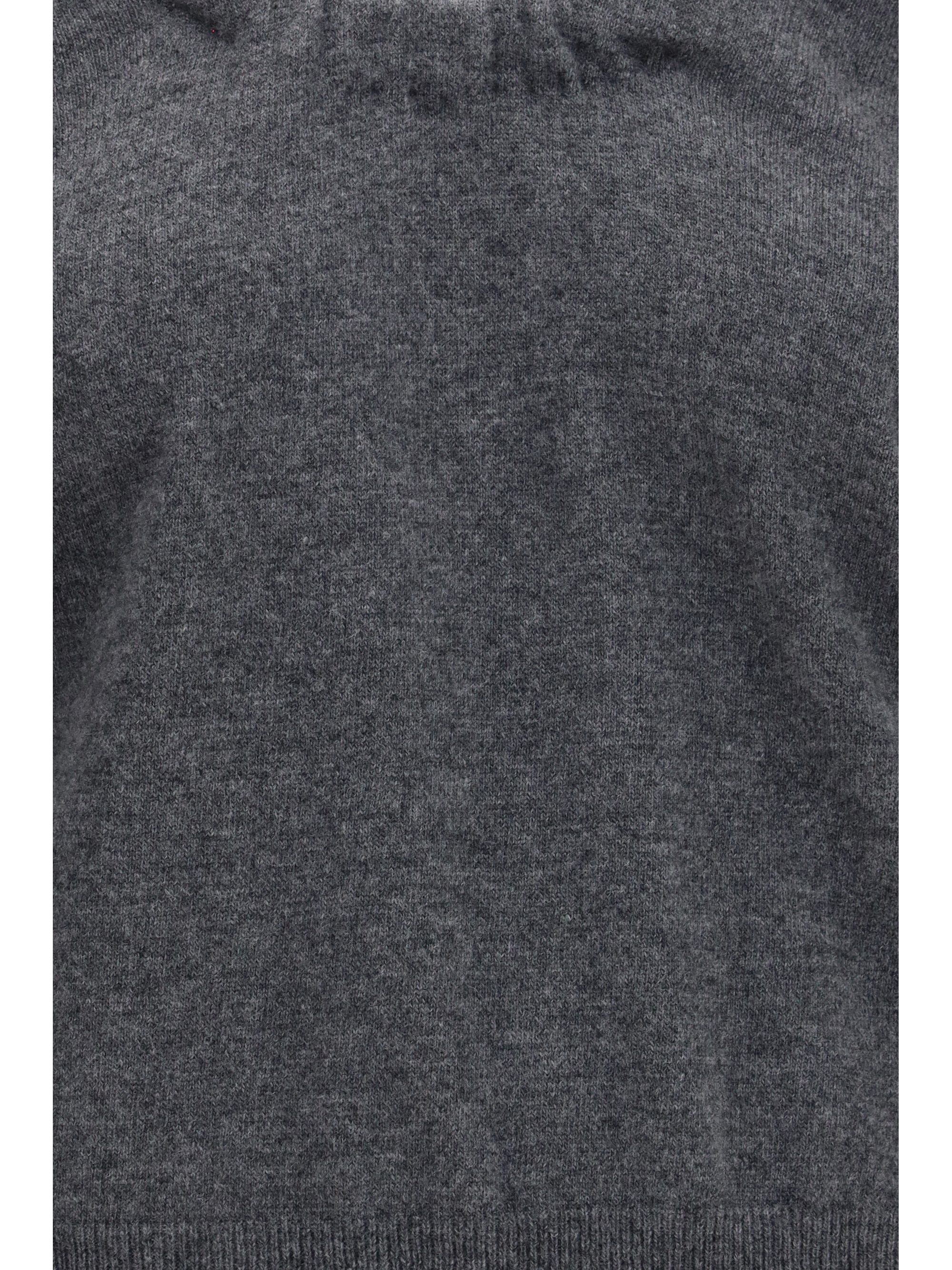 Wool Sweater with gathered neckline