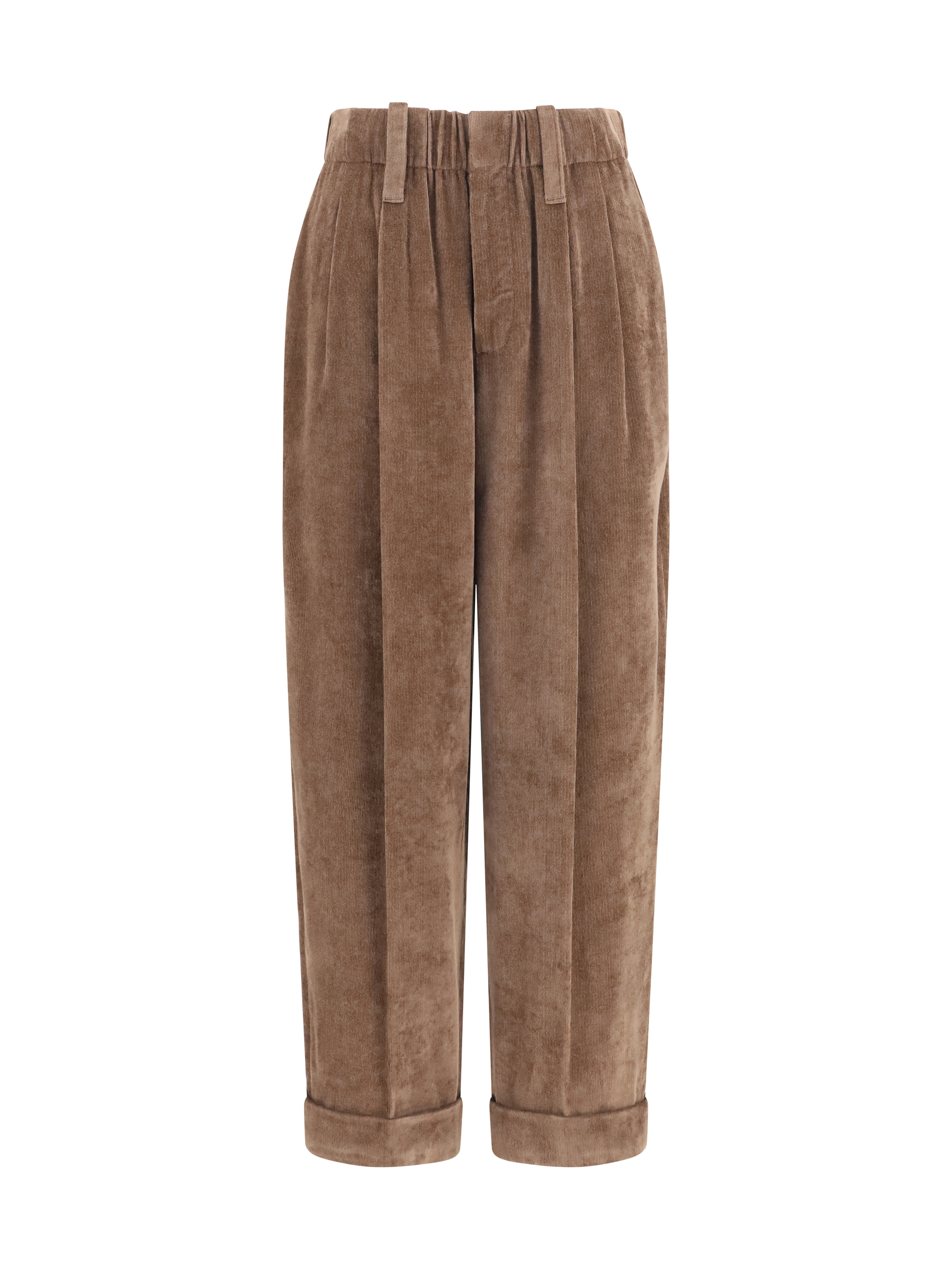 Elasticated viscose and cashmere Pants