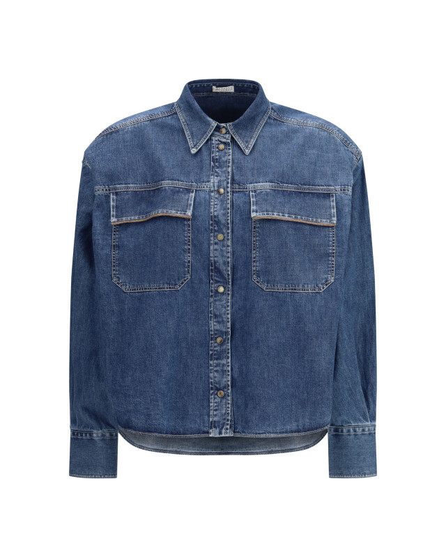 Denim Shirt with jewel details