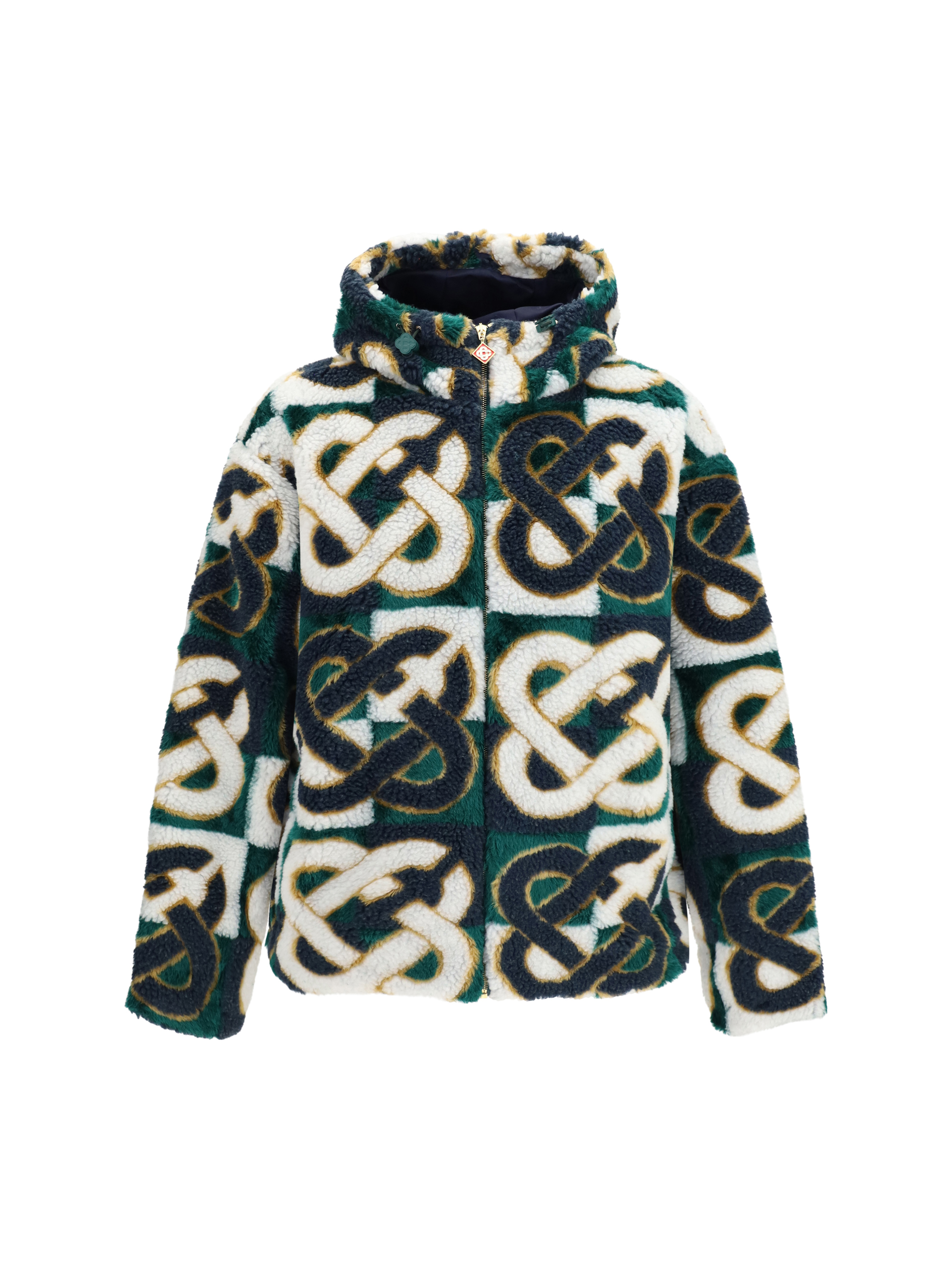 Monogram fleece Hooded Jacket