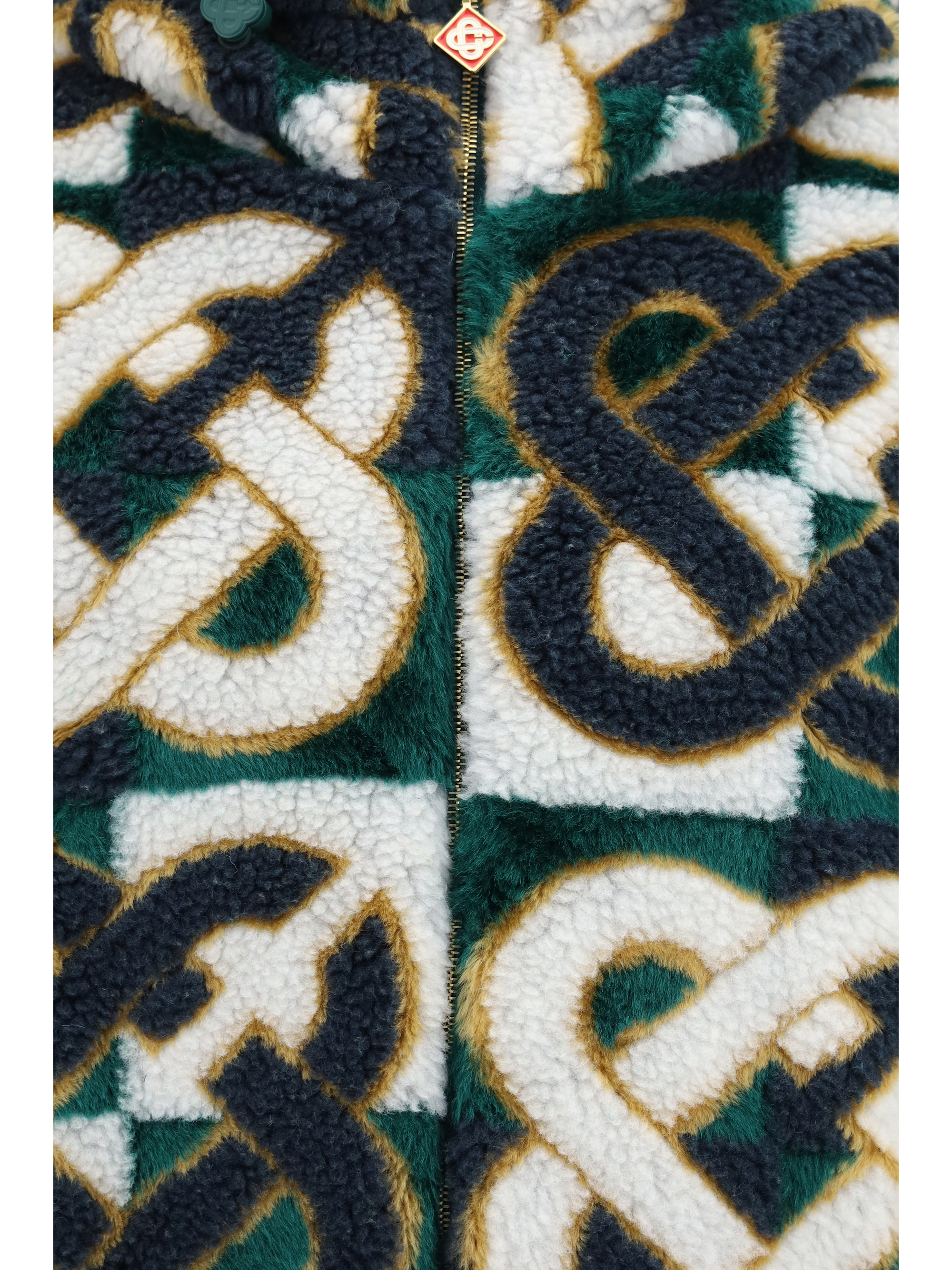 Monogram fleece Hooded Jacket