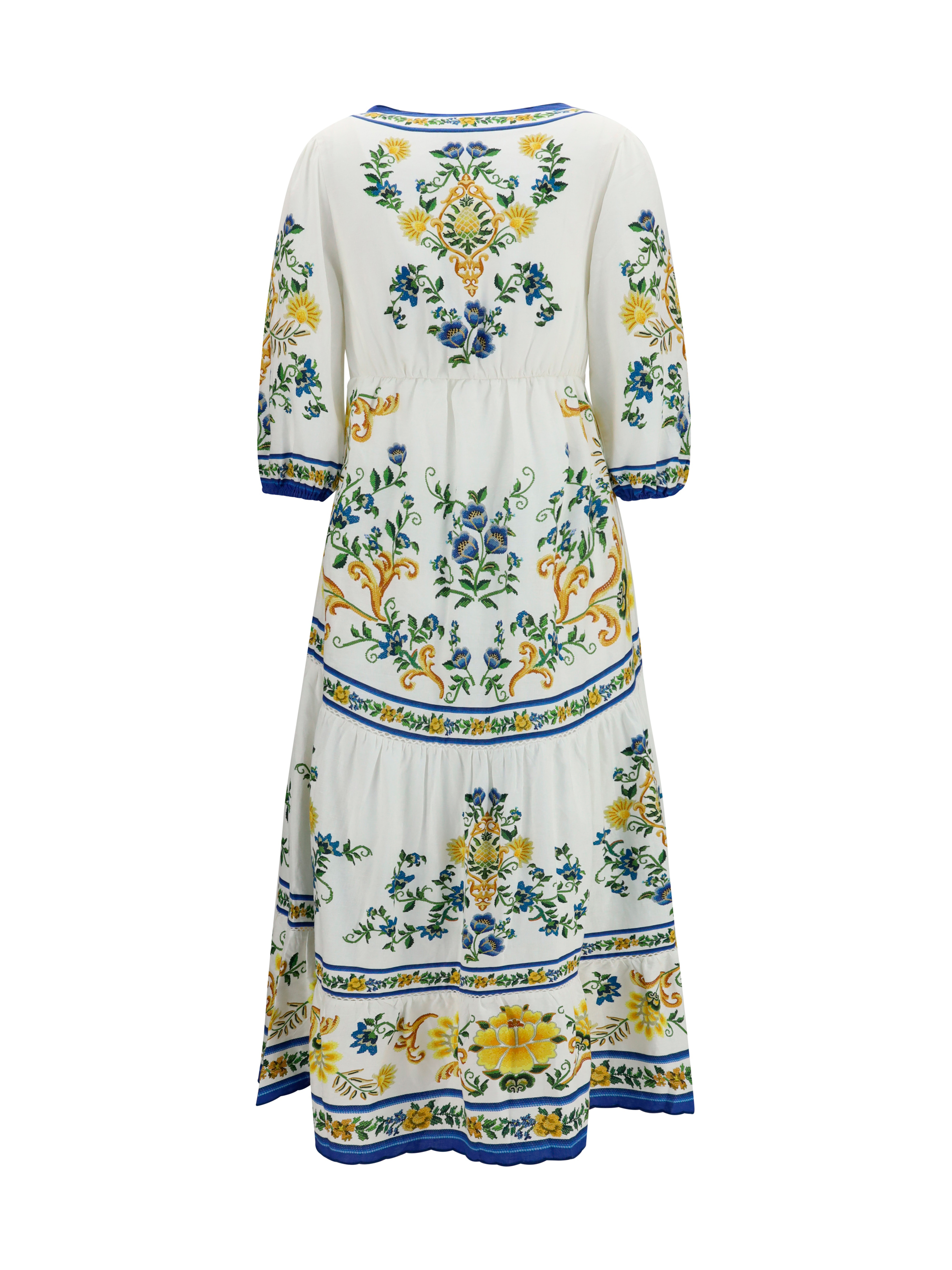 Emily floral print midi Dress with drawstring