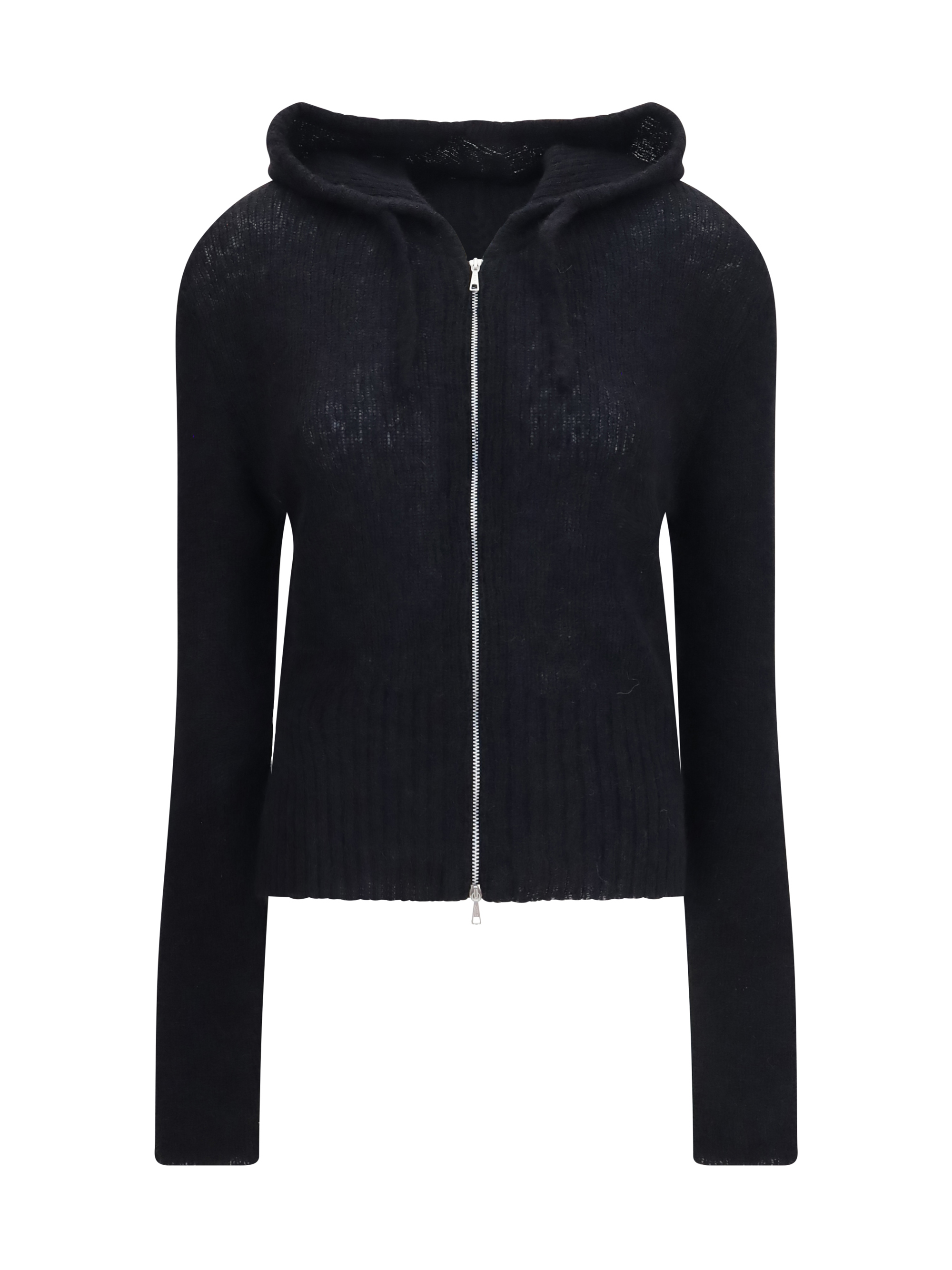 Alpaca-blend Zip-Up Hoodie