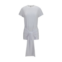 Draped-waist jersey T-shirt