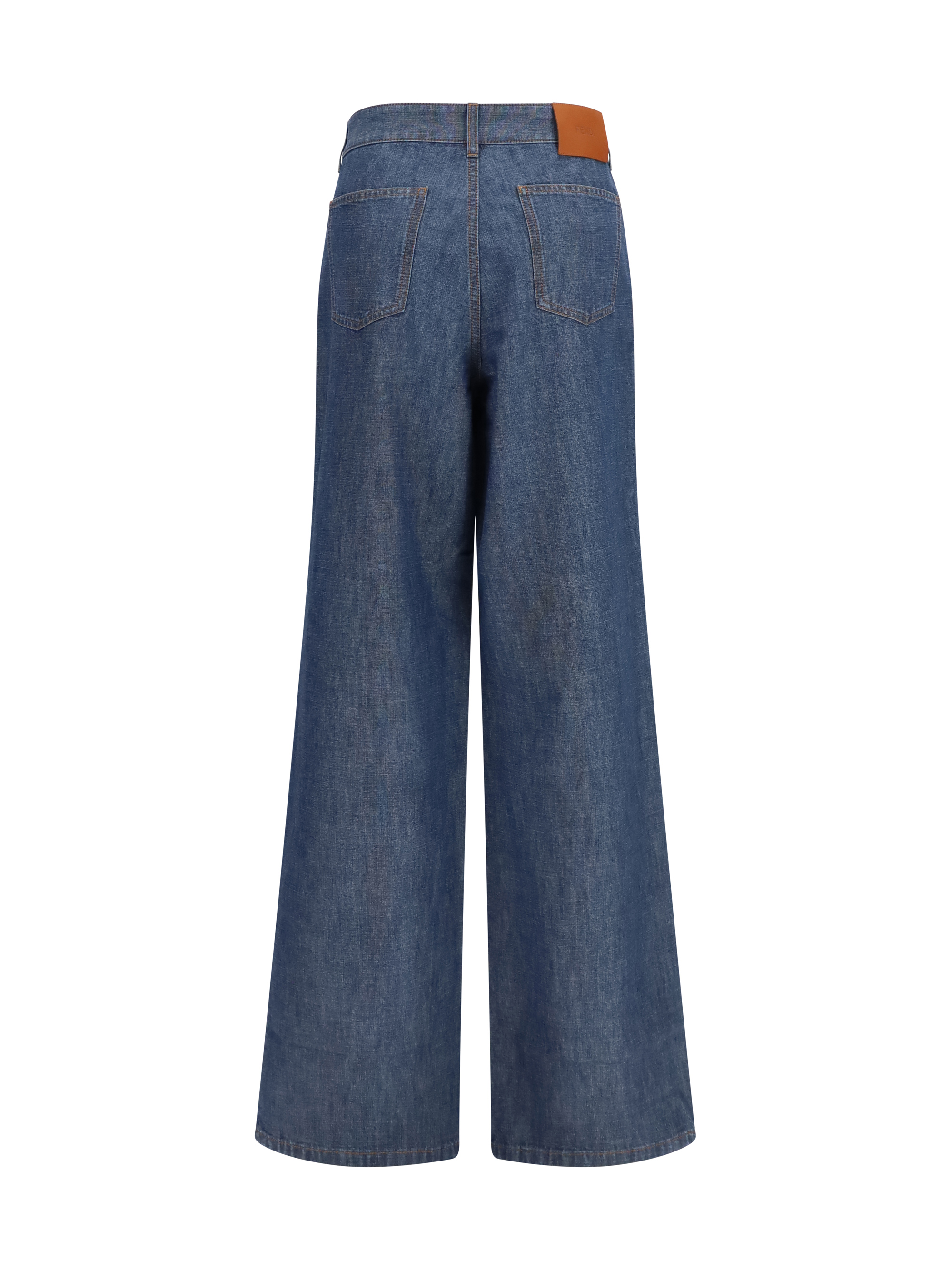 Wide-leg chambray Jeans