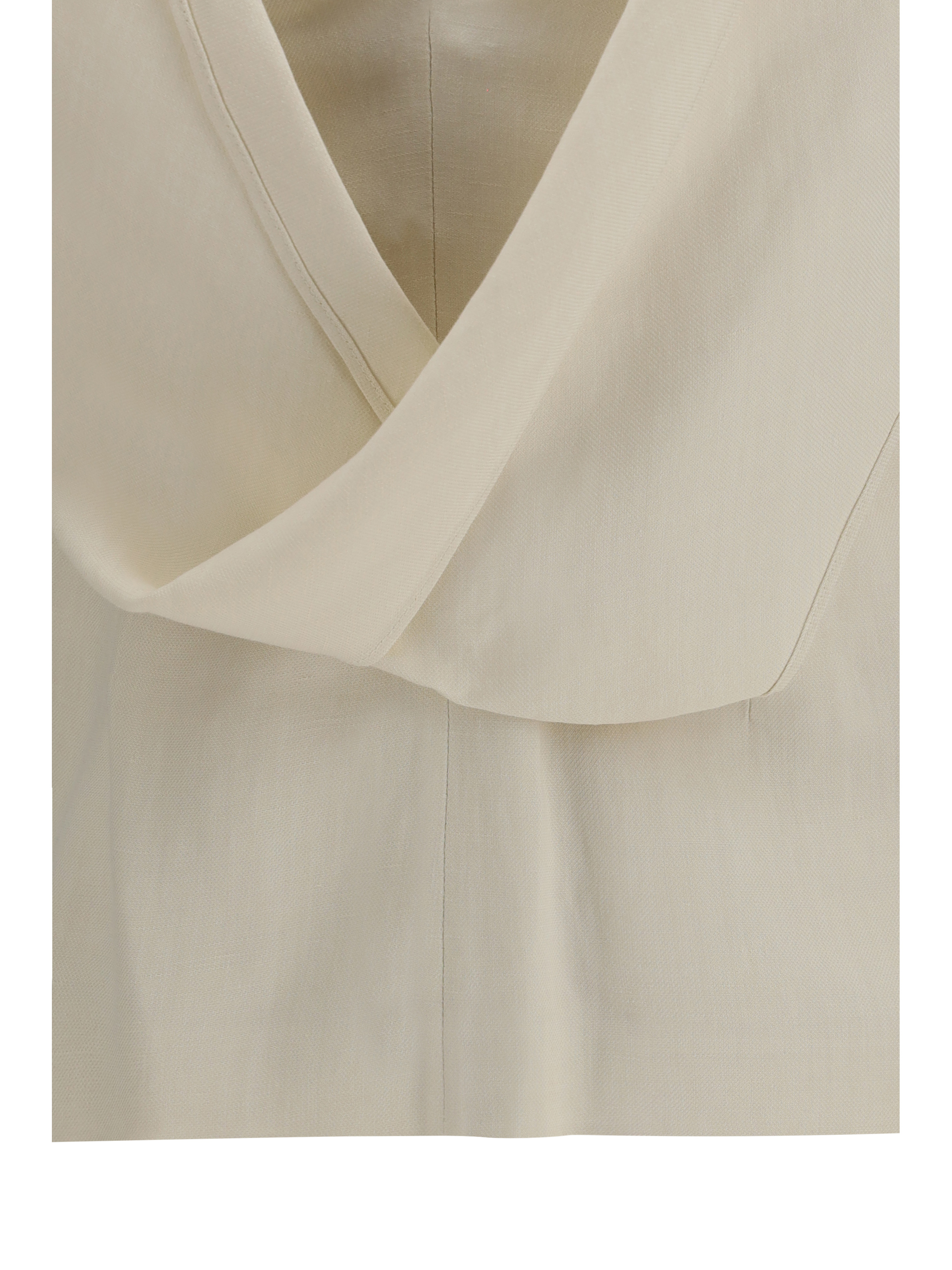 Viscose and linen twill Top